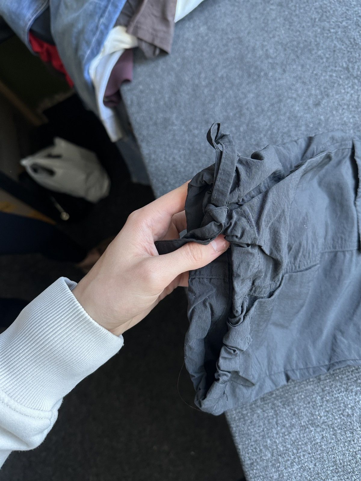 Other 🚨CARGO BAGGY MULTIPOCKET WOMEN PANTS RARE BLACK STRIPE Size 27" / US 4 / IT 40 - 7 Thumbnail