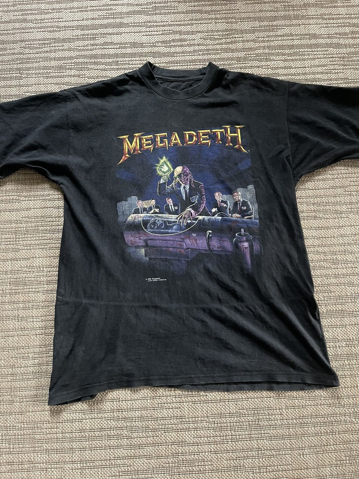 Band Tees Vintage 1990 Megadeth Rust In Peace Tour Shirt XL Brockum Size US XL / EU 56 / 4 - 2 Thumbnail