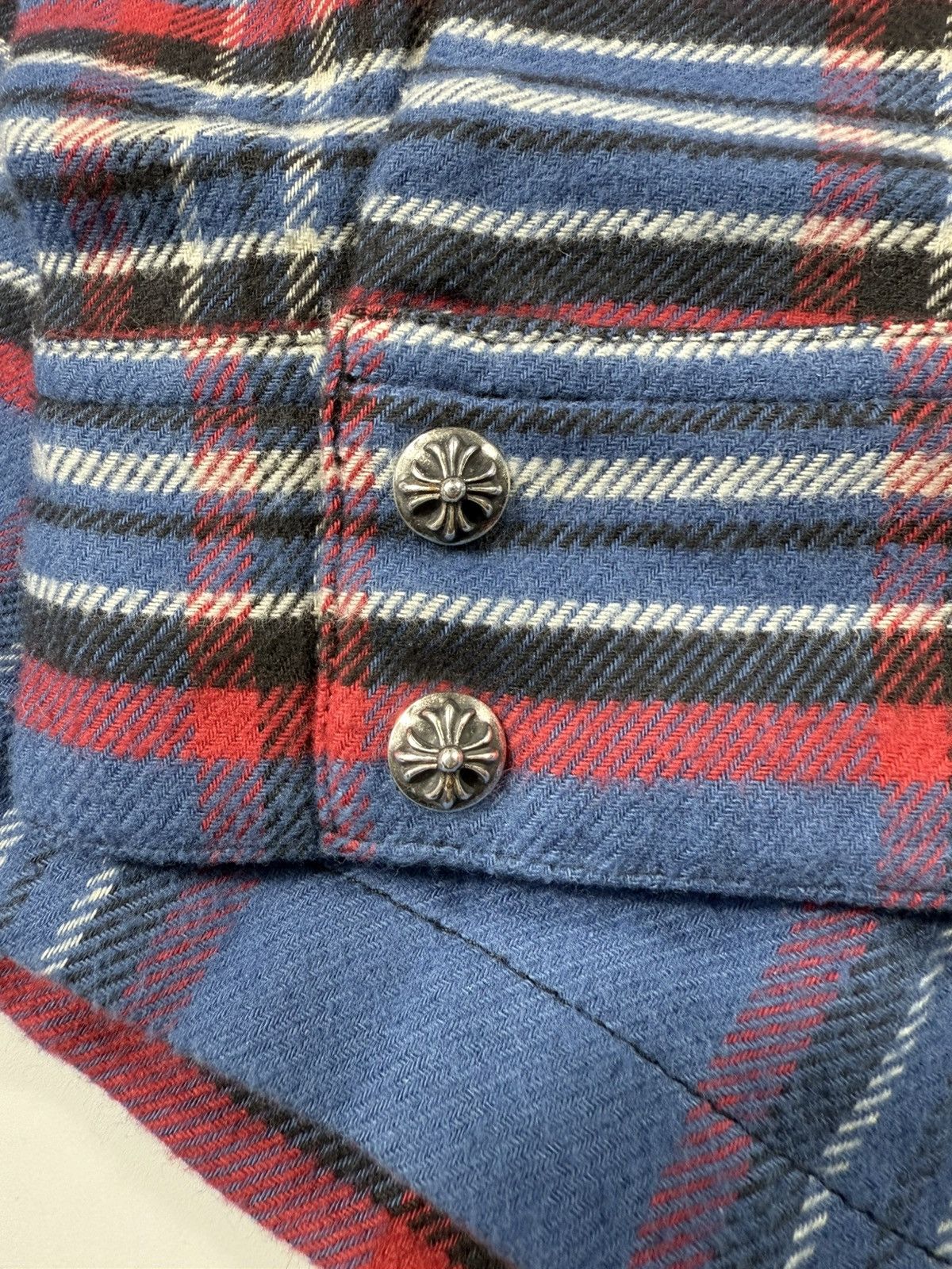 Chrome Hearts 🔥Chrome Hearts Blue Flannel Shirt🔥 Size US L / EU 52-54 / 3 - 10 Thumbnail