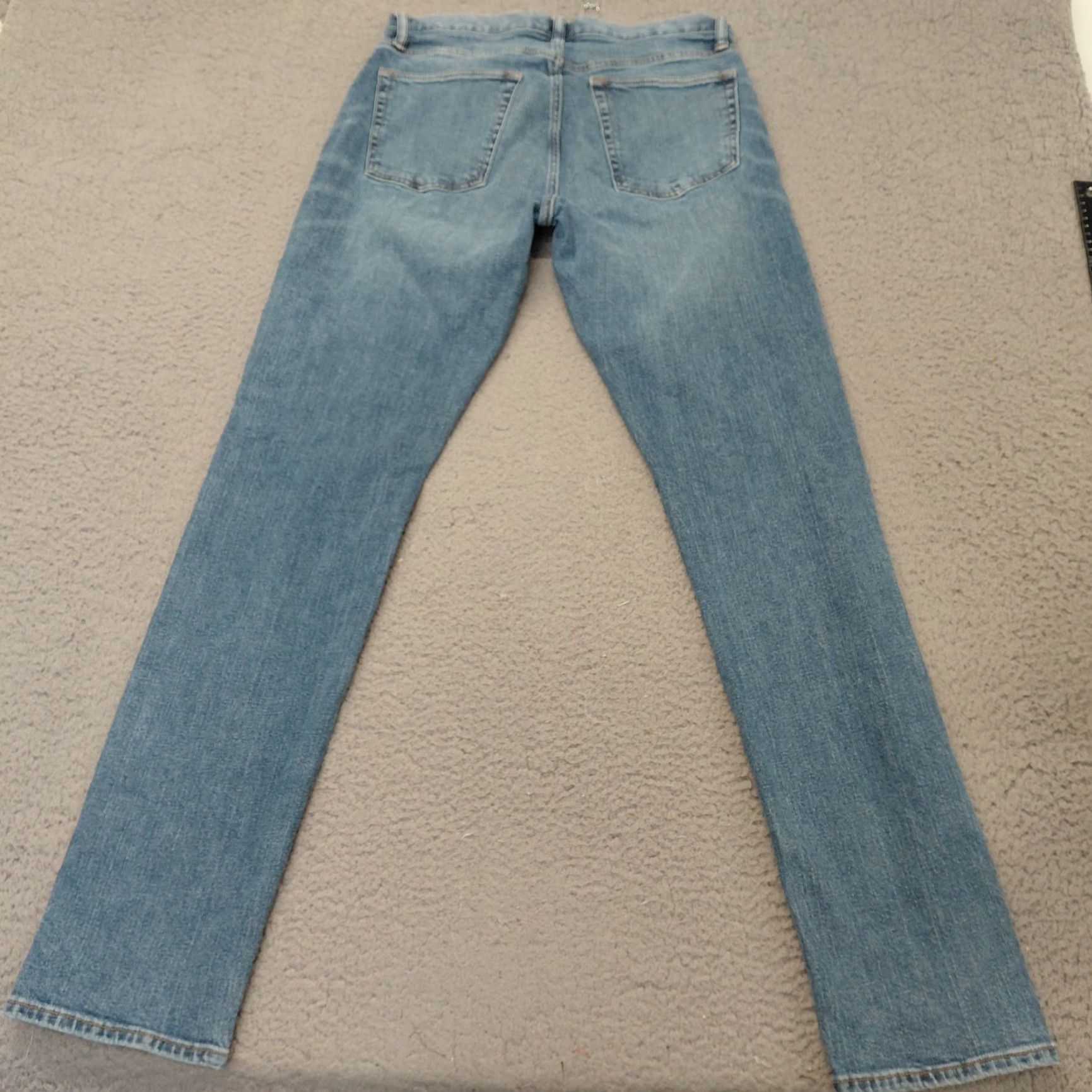 Gap Gap Jeans Men 29x34 Blue Denim Straight Taper Stretch Medium Wash Preppy 5-Pocket Design Regular Fit Jeans Mens Size US 29 - 2 Thumbnail