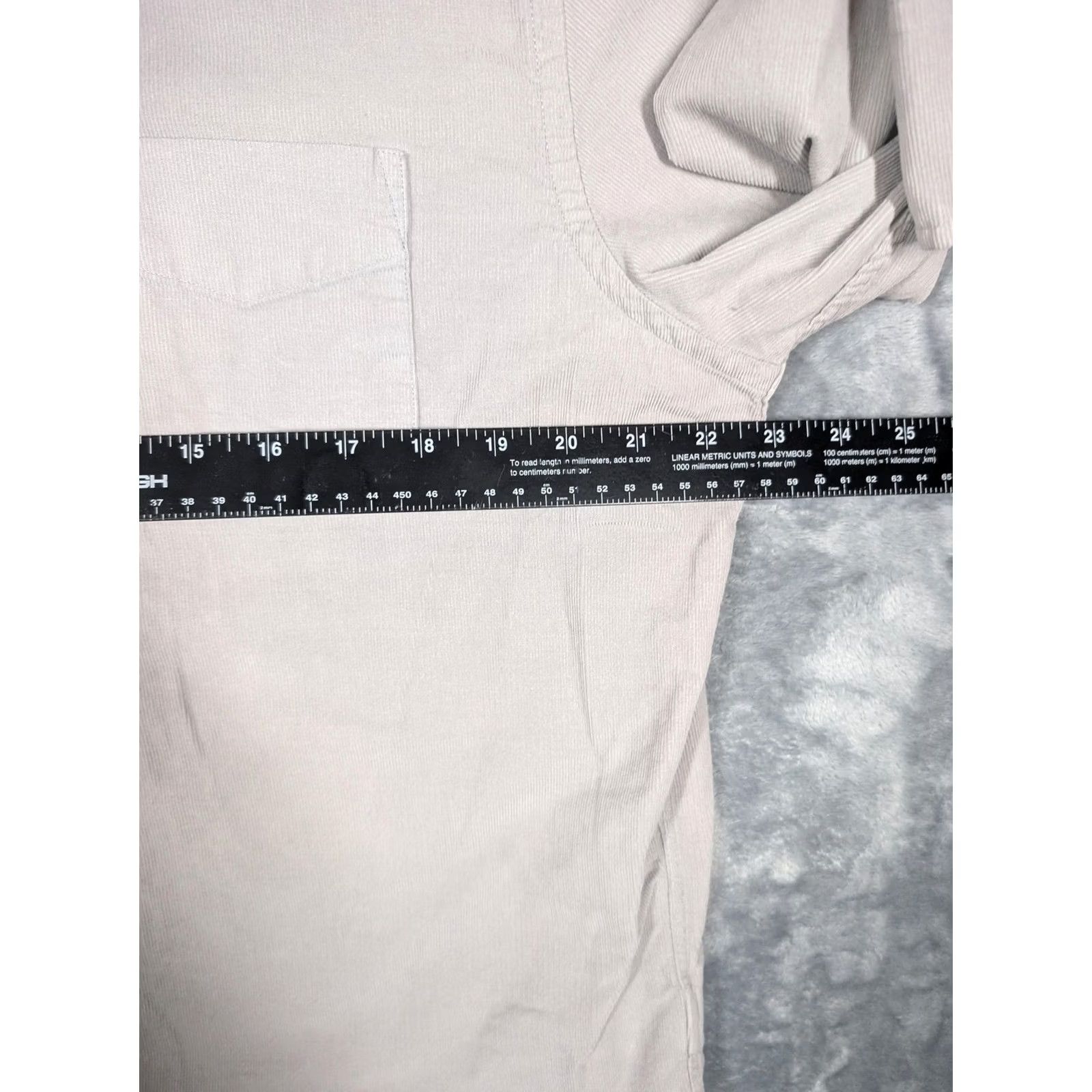 UNTUCKit UNTUCKit Caprine Shirt Mens Large Gray Corduroy Long Sleeve Button Front Size US L / EU 52-54 / 3 - 3 Thumbnail