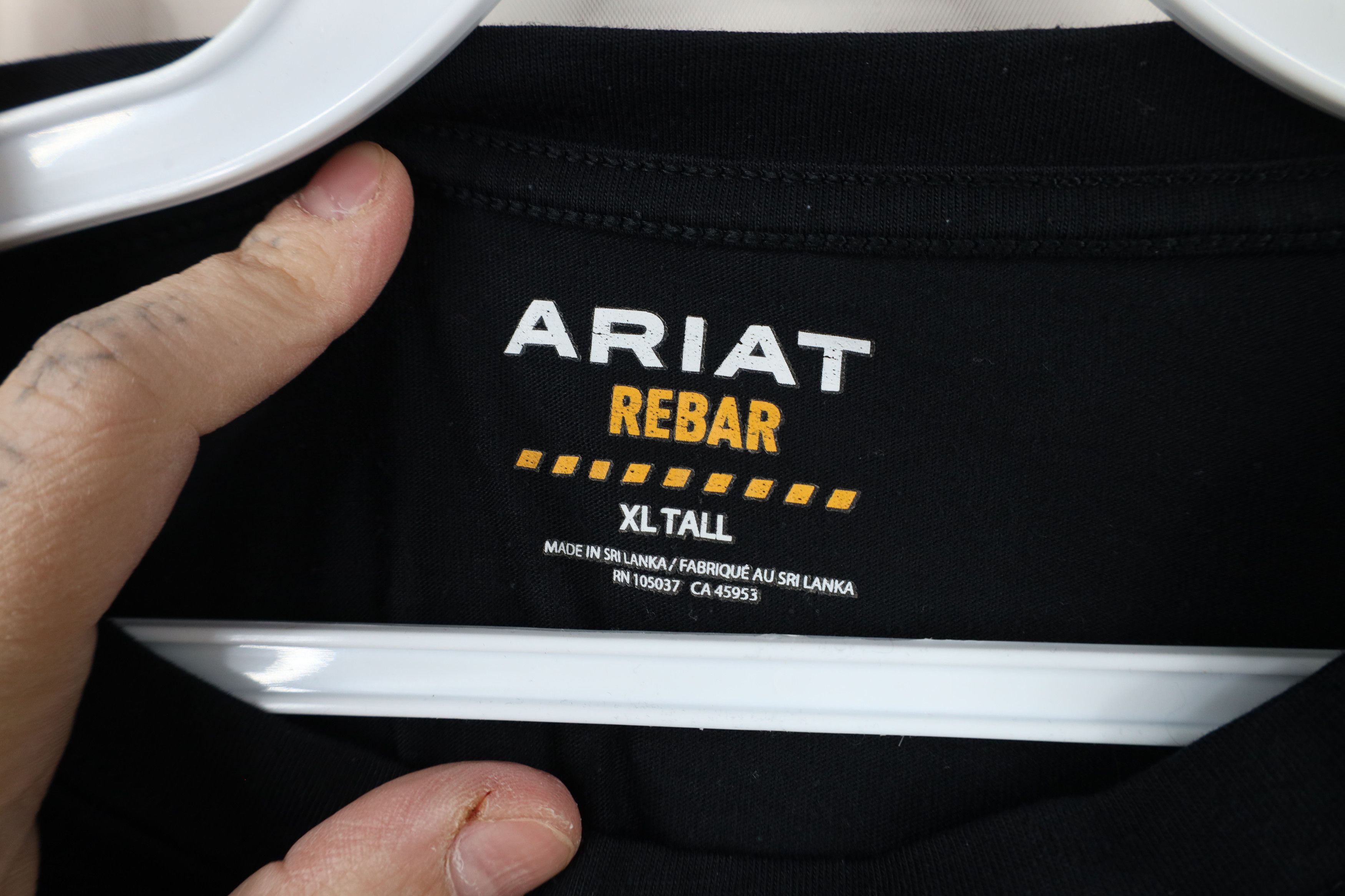 Ariat × Vintage Ariat Rebar Spell Workwear Long Sleeve Pocket T-Shirt Black Size US XL / EU 56 / 4 - 8 Thumbnail