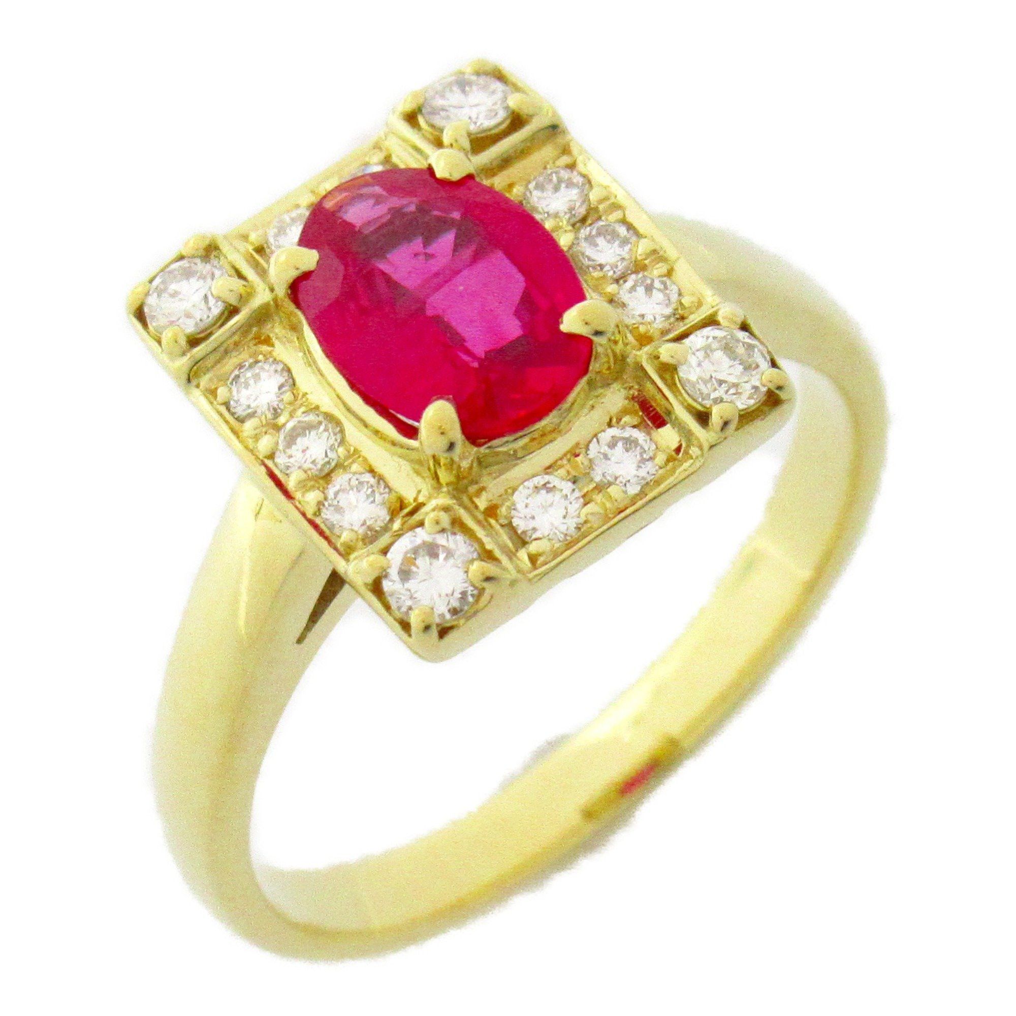 image of Jewelry Sapphire Diamond Ring Ring Pink Clear K18 (Yellow Gold) Sapphire Pink Clear, Women's