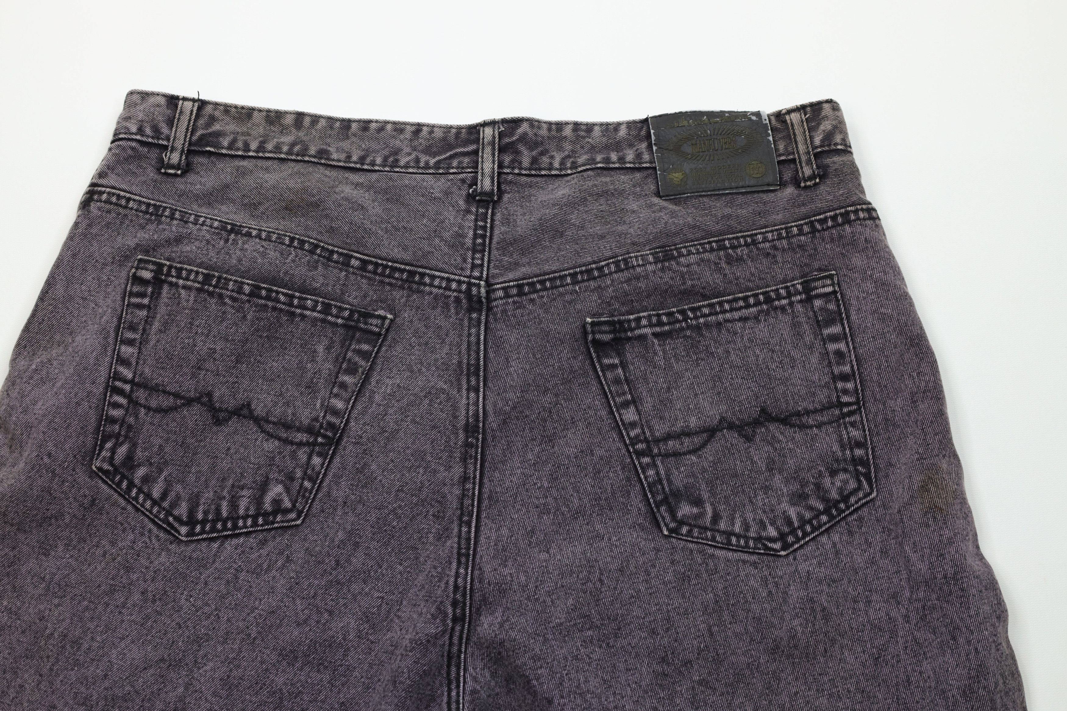 Vintage Vintage 90s Streetwear Fit Acid Wash Denim Shorts Purple Size US 38 / EU 54 - 10 Thumbnail