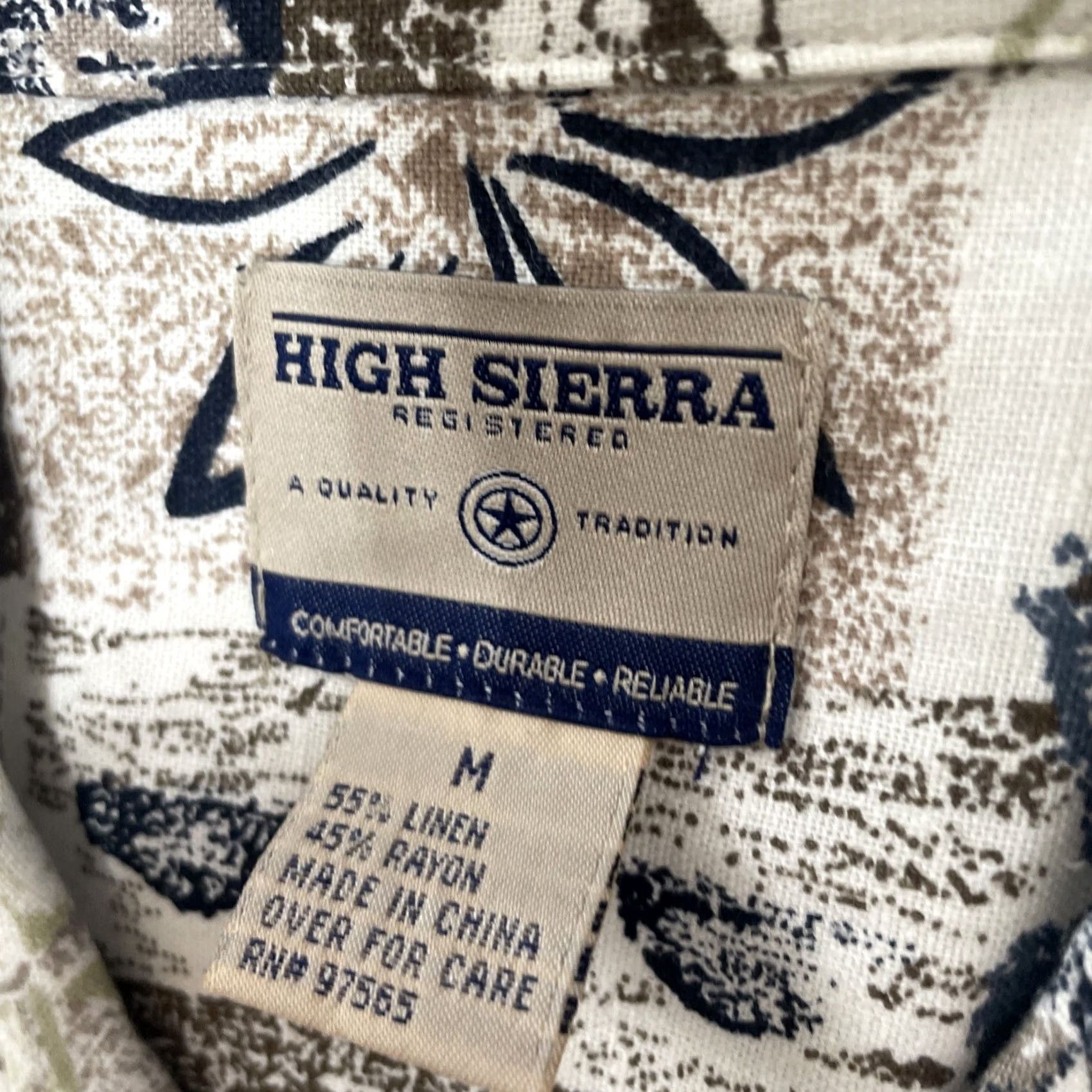 High Sierra VINTAGE High Sierra Relaxed Linen Shirt Men M Tan Blue Floral Madras Plaid Button Up 42 Size US M / EU 48-50 / 2 - 5 Thumbnail