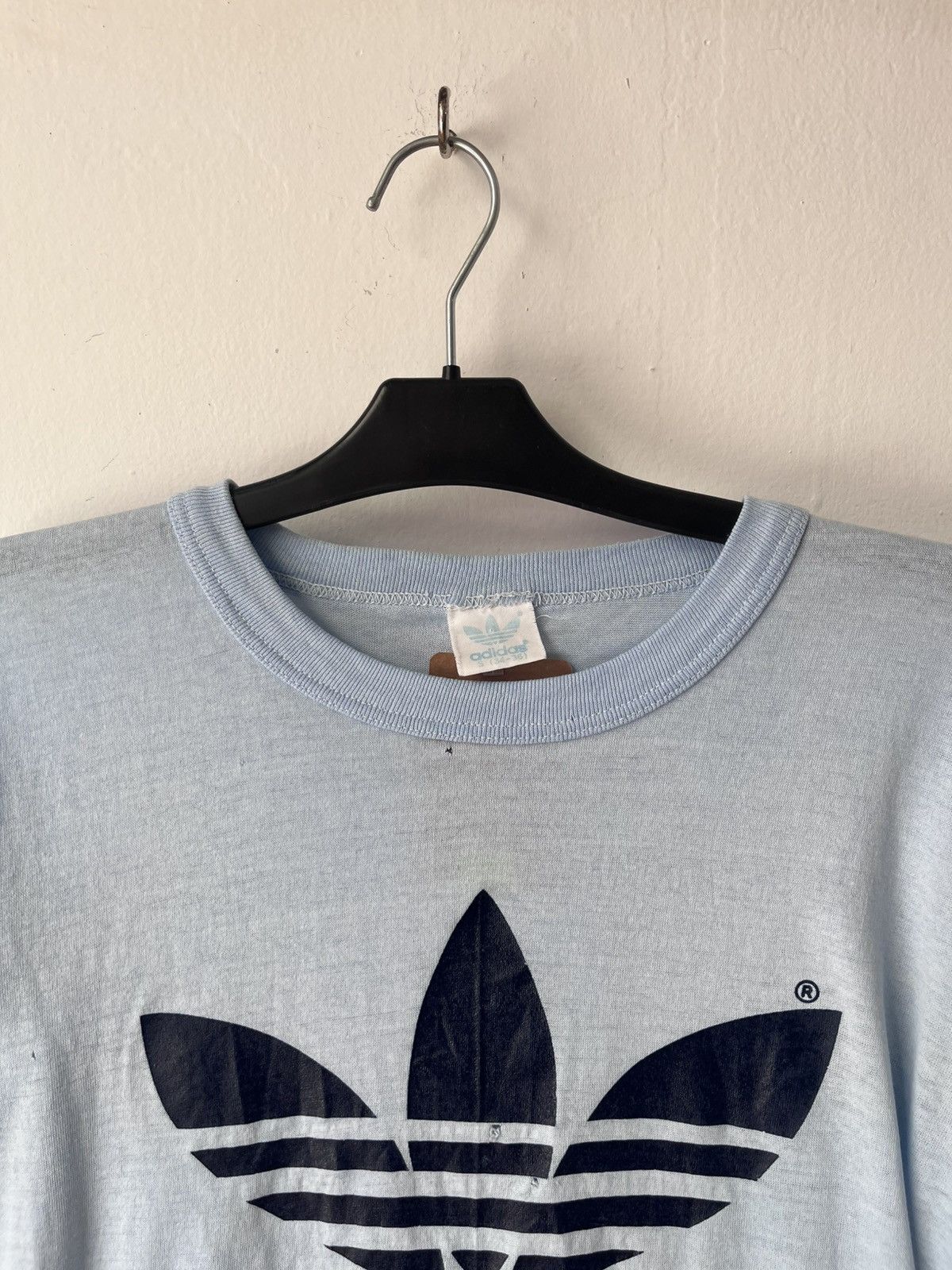 Adidas Vintage 1970s Adidas double sided big logo t shirt Size US S / EU 44-46 / 1 - 2 Thumbnail
