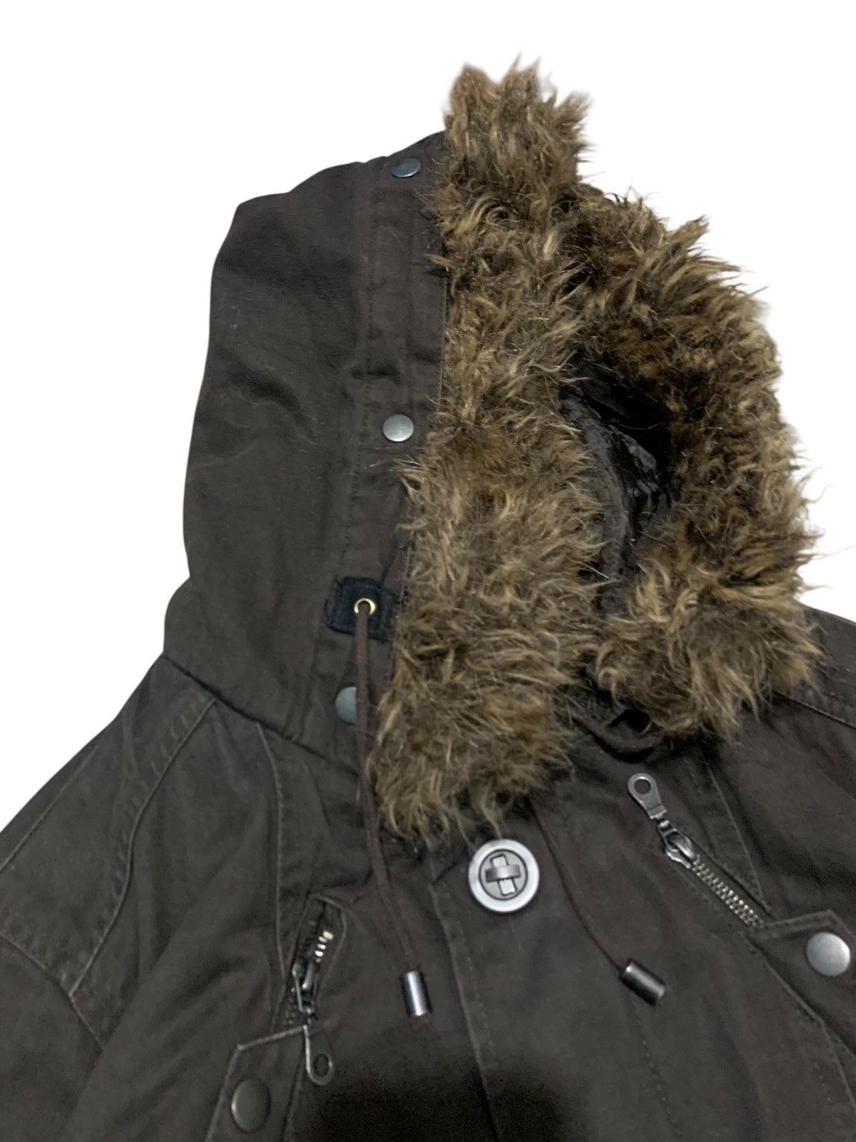 If Six Was Nine 2000s In The Attic multipocket fur hoodie canvas jacket Size US M / EU 48-50 / 2 - 7 Thumbnail