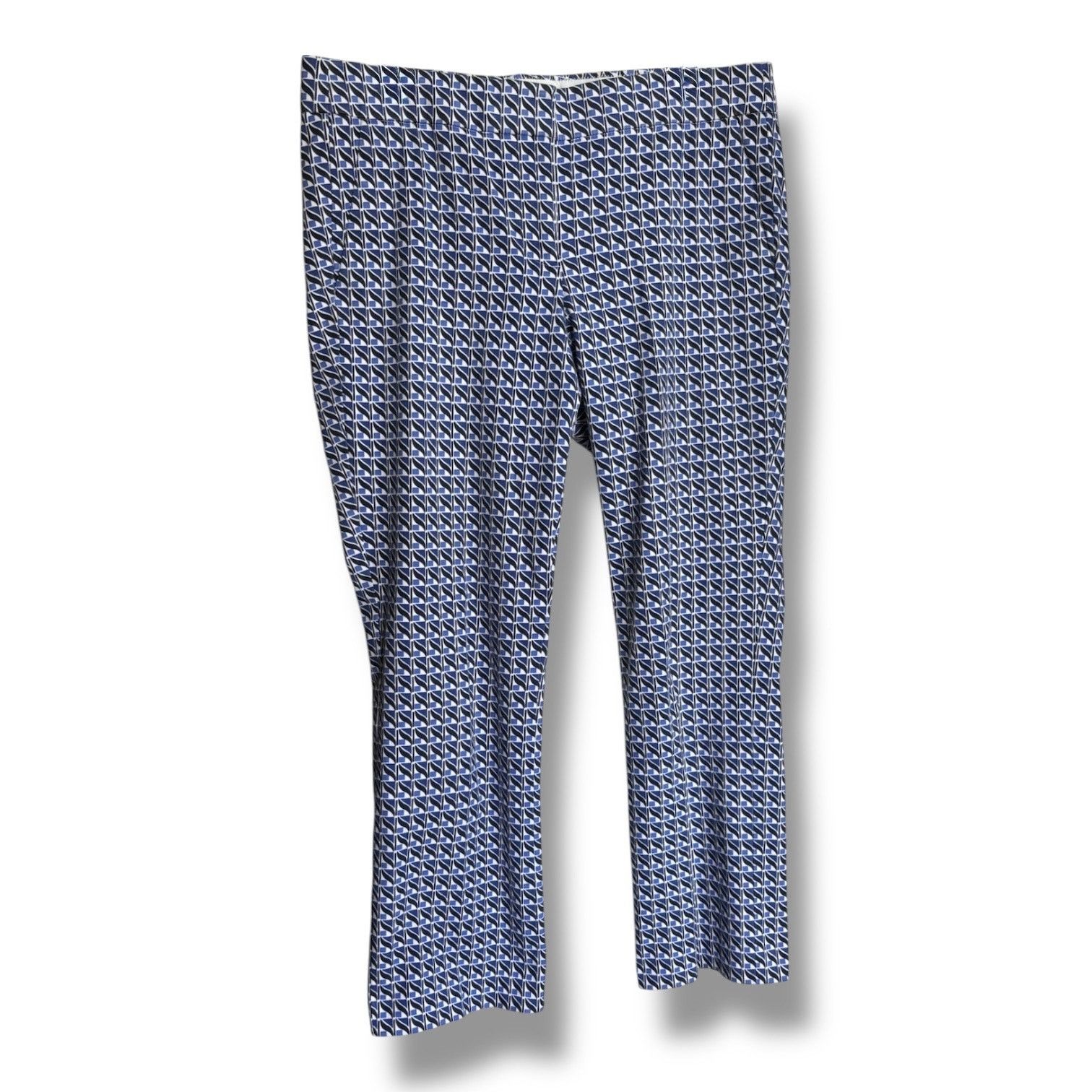 J.Crew J.Crew Campbell Capri Pants Sz 6 Blue White Print Size 28" / US 6 / IT 42 - 3 Thumbnail