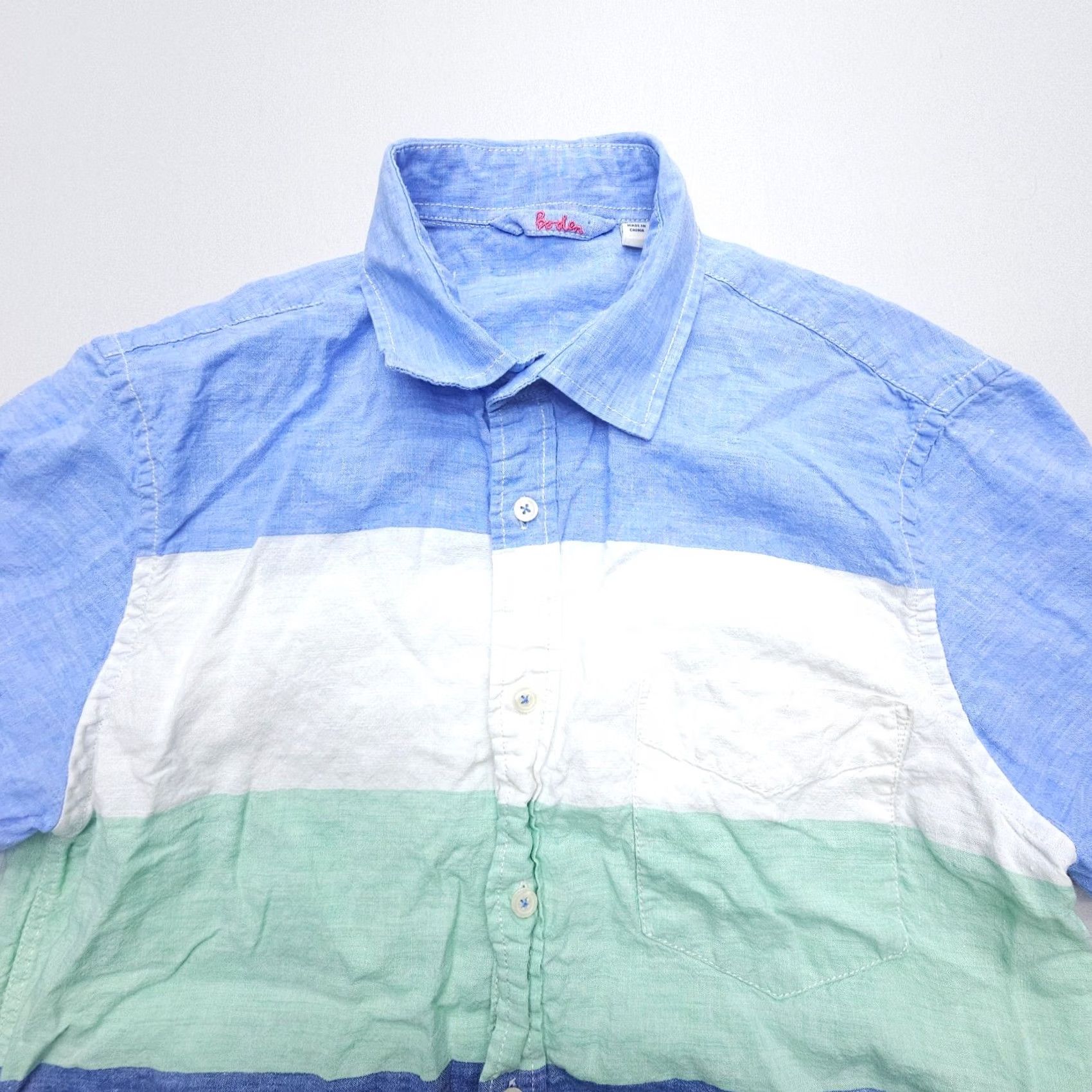 Boden Boden Shirt Mens L Striped Linen Button-Up (F it s Small) Casual Preppy Coastal Outdoor 100% Linen Long Sleeve Multicolor Button-Up Mens Size US L / EU 52-54 / 3 - 4 Thumbnail
