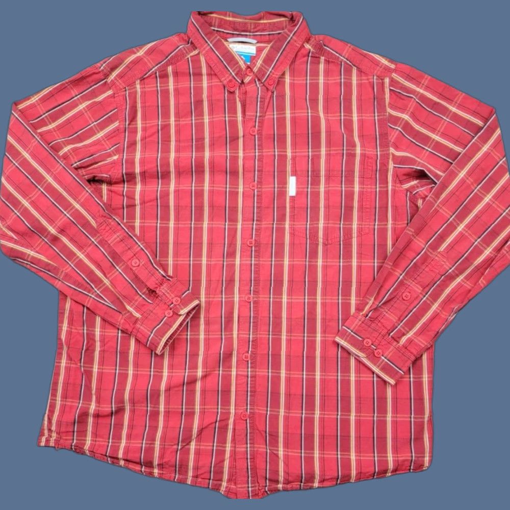 Vintage Columbia Shirt Mens XL Red Plaid Long Sleeve Button Down Outdoor Casual Size US XL / EU 56 / 4 - 1 Thumbnail