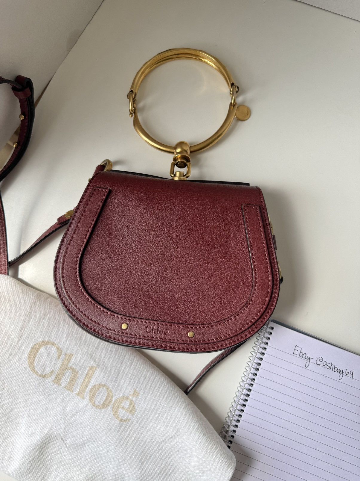 Chloe Chloé Nile Minaudière Bracelet Bag Burgundy Size ONE SIZE - 3 Thumbnail