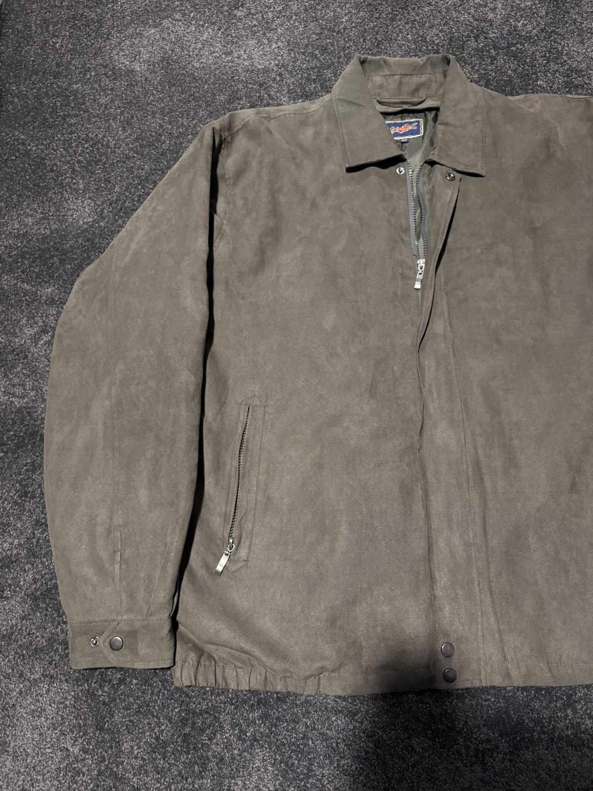 Vintage Dark Wash Vintage Suede Zip Up Jacket Size US XL / EU 56 / 4 - 2 Thumbnail