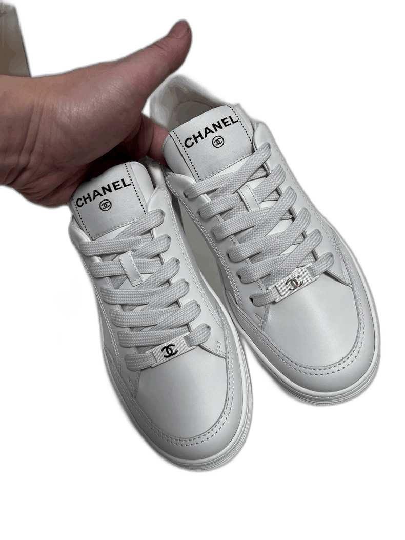 Chanel Chanel White Sneakers Size 36.5 -2505 Size US 6 / EU 39 - 1 Thumbnail