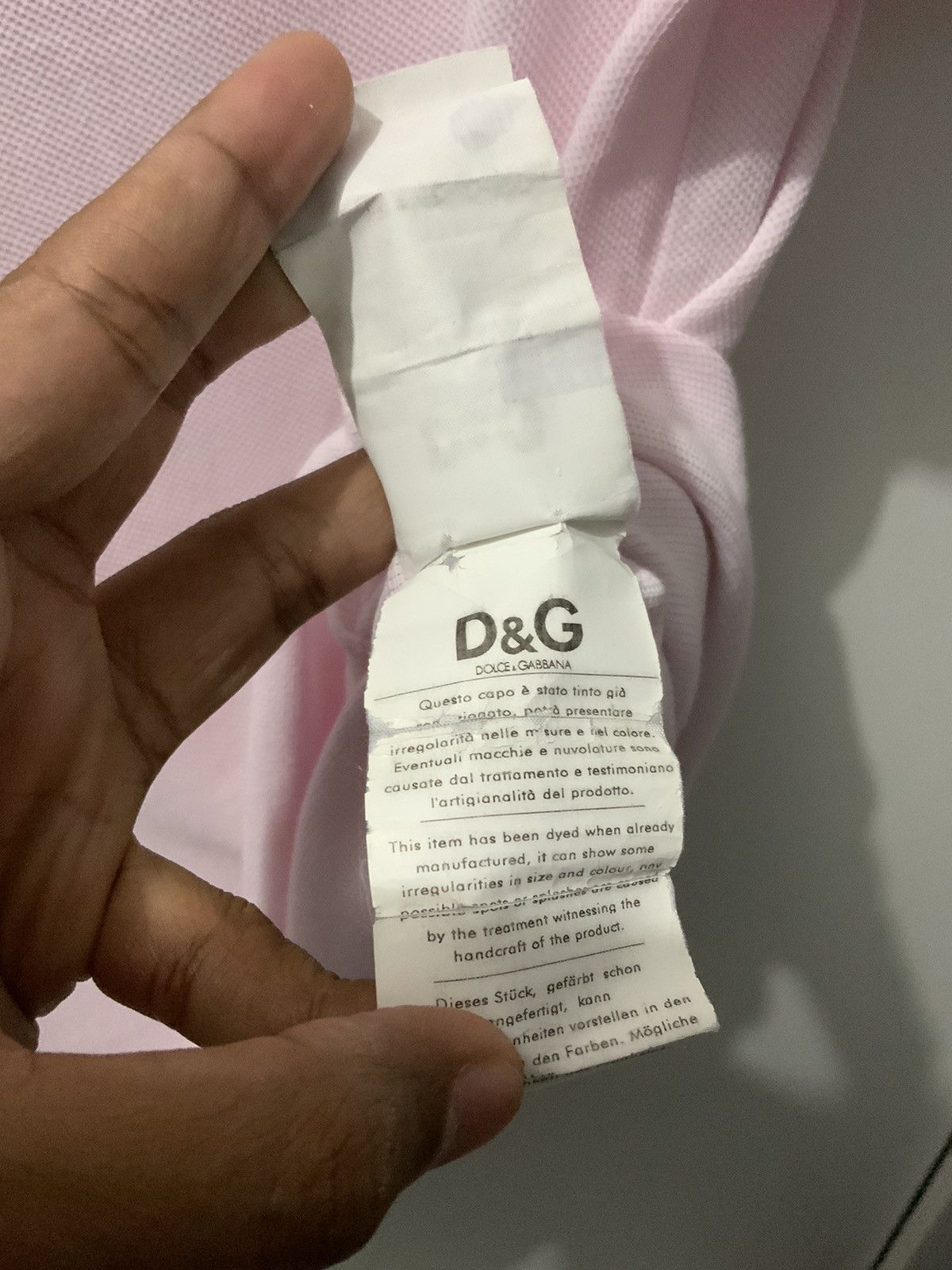 Dolce & Gabbana Dolce & Gabbana Pink Collar Tee Size US S / EU 44-46 / 1 - 14 Thumbnail