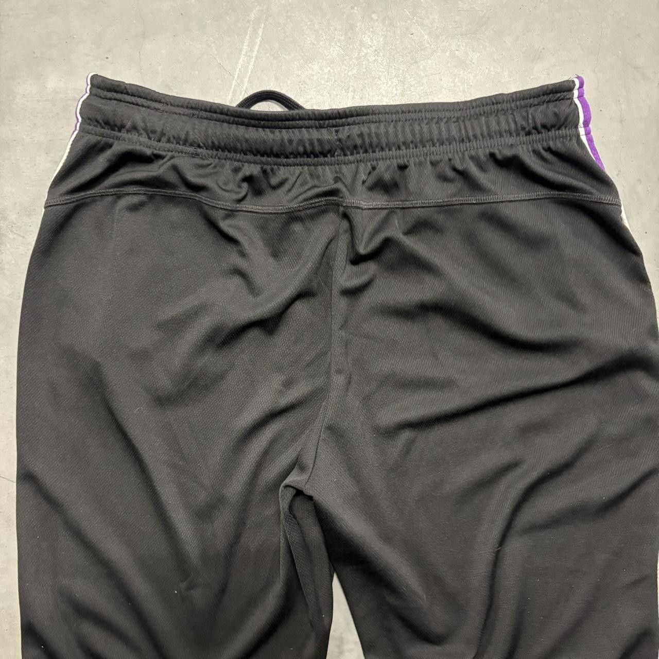 Vintage Crazy Vintage Y2K/2000s Baggy Black Purple Striped Wideleg Trackpants! Size US 32 / EU 48 - 6 Thumbnail