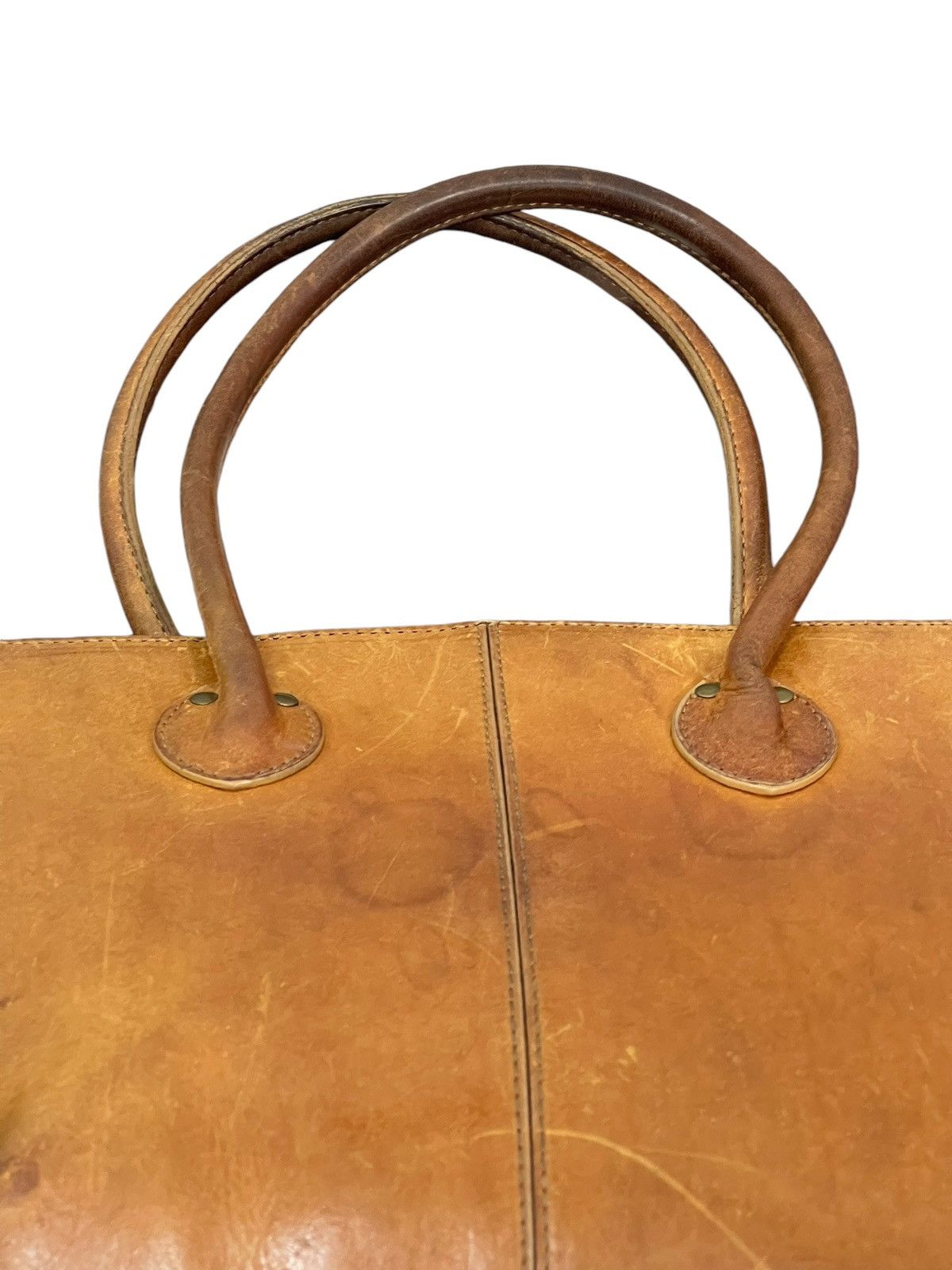 Japanese Brand Full Leather Patina Le Midi Tote Shoulder Bag 1🟩2 Size ONE SIZE - 16 Thumbnail