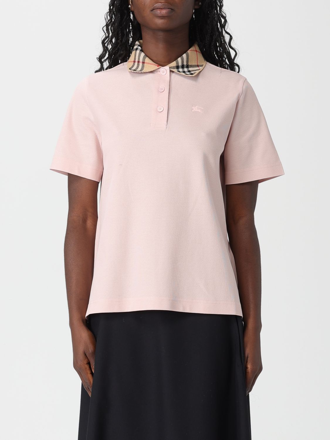 Burberry Polo Shirt Woman Pink