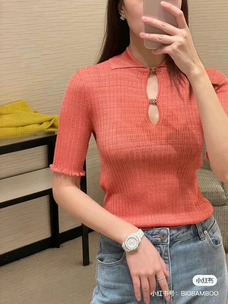 Chanel Chanel 22 Spring and summer orange diamond buckle knitted Size XS / US 0-2 / IT 36-38 - 8 Thumbnail