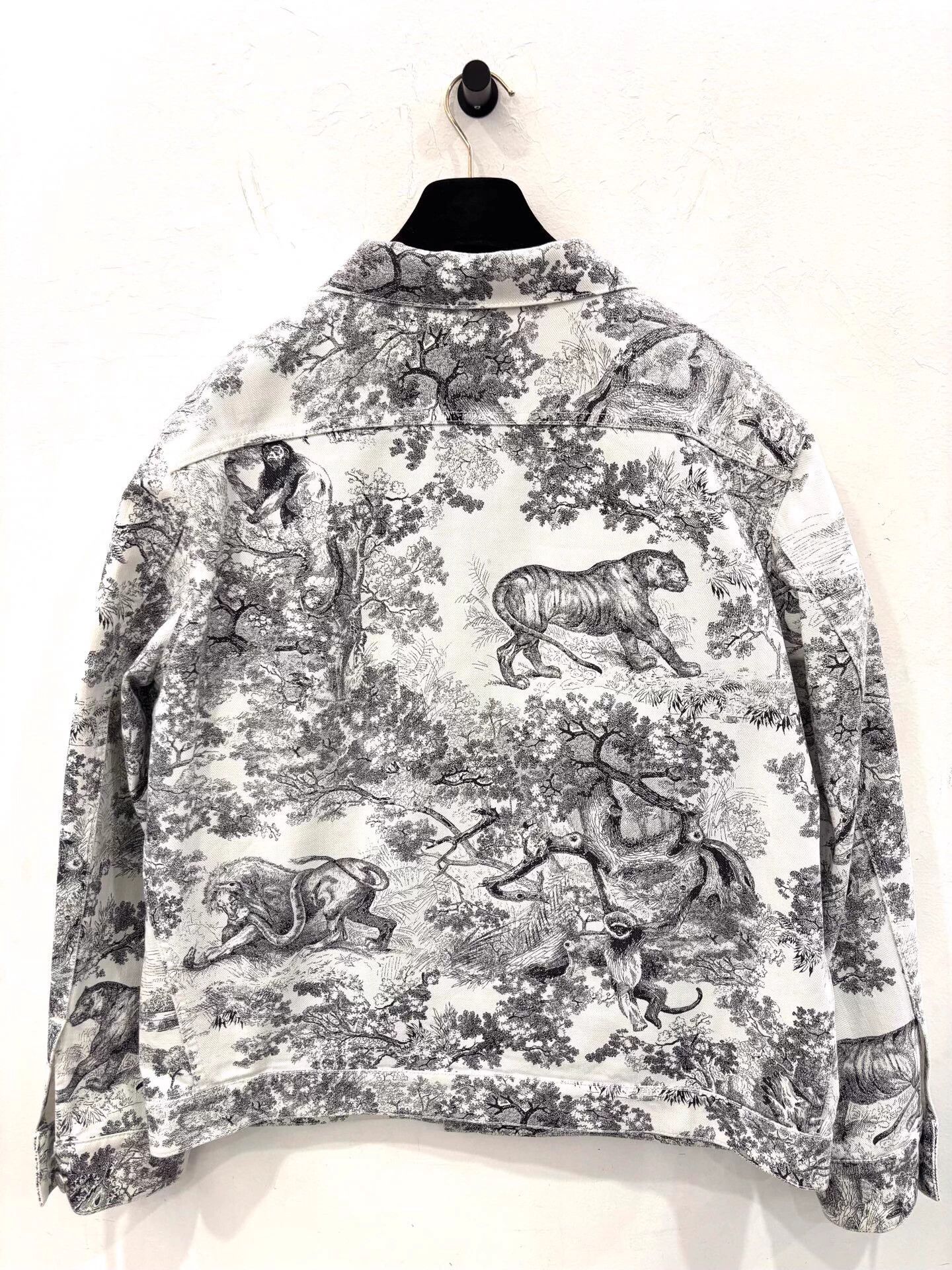 Dior Dior Zoo Print Denim Jacket Black White Men's 38 Size US M / EU 48-50 / 2 - 3 Thumbnail