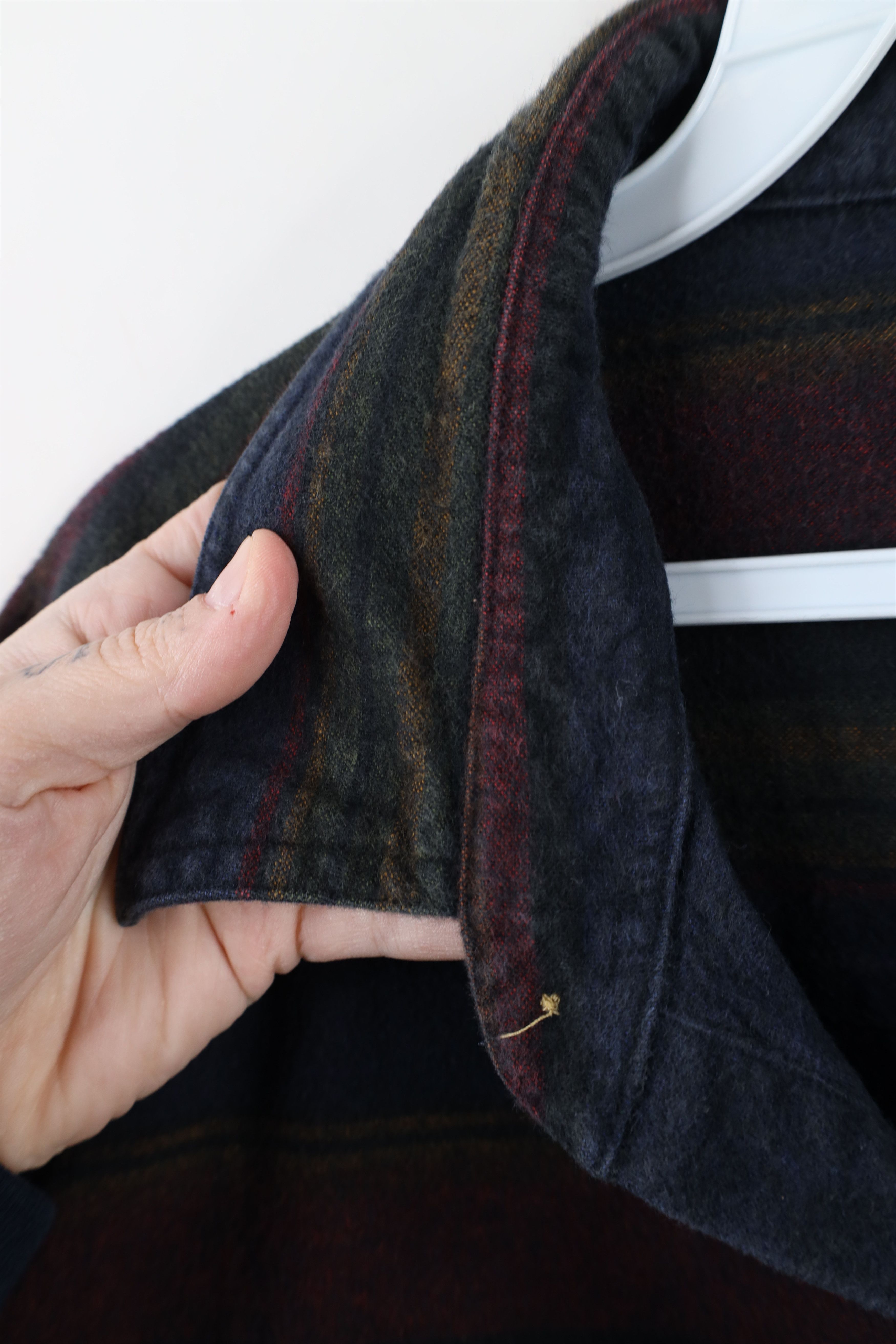 Lands' End × Vintage Vintage 90s Lands End Rainbow Chamois Cloth Button Shirt Size US L / EU 52-54 / 3 - 8 Thumbnail