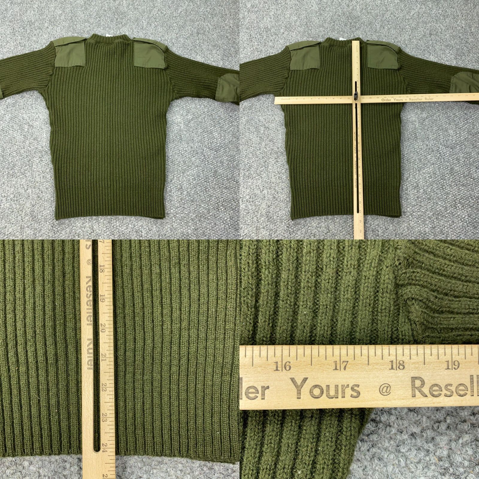 Commando Defense Logistics Agency Sweater Mens 42 Green Wool Ribbed Mock Neck Pullover Clothing Knit Size US M / EU 48-50 / 2 - 8 Thumbnail