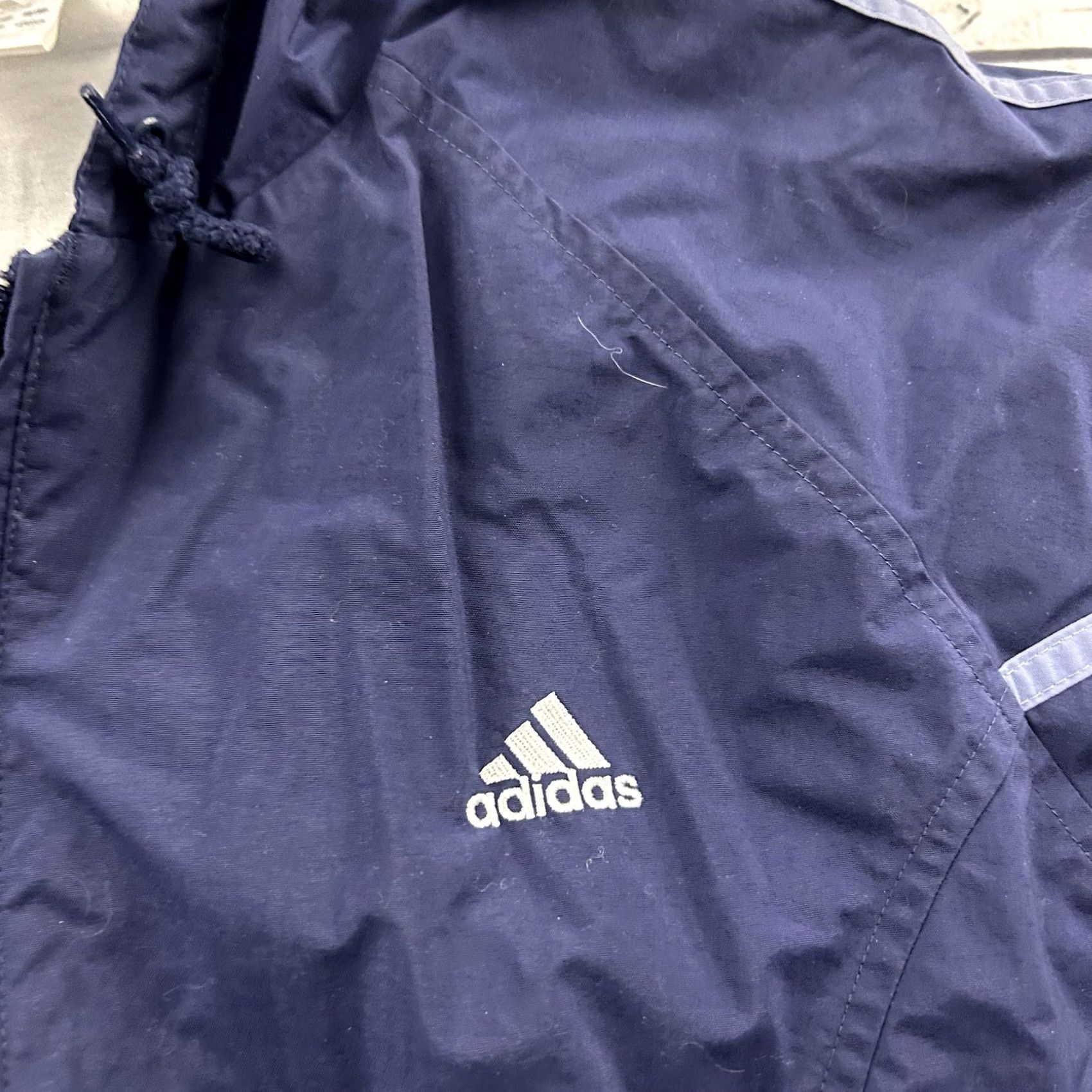 Adidas Vintage Adidas Lined Full Zip Hooded Jacket Women's Medium Blue Adidas Jacket Womens M Blue Track Hooded Size M / US 6-8 / IT 42-44 - 3 Thumbnail