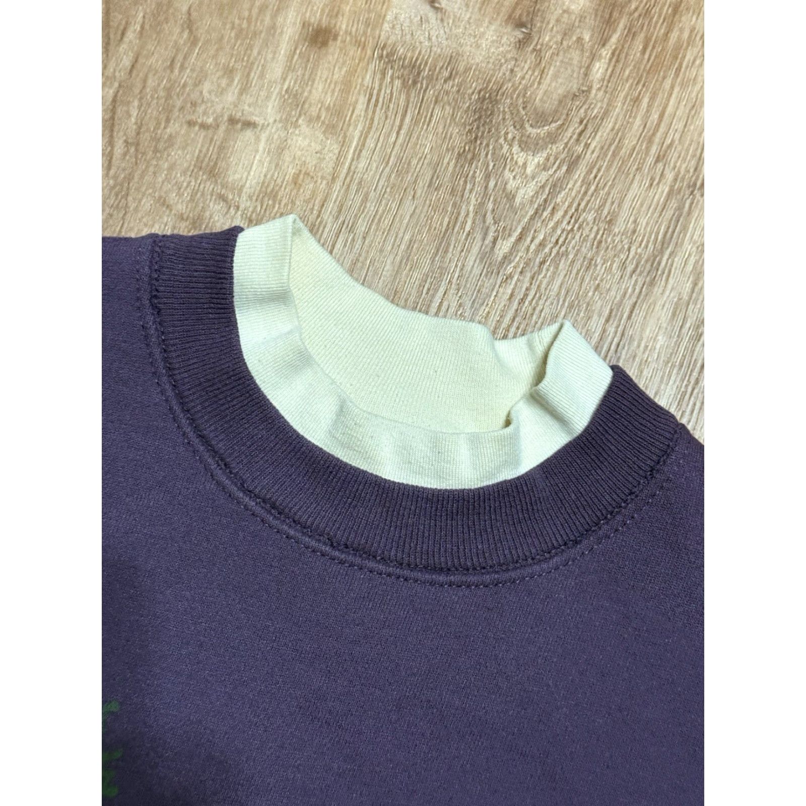 Lee VINTAGE Northern Michigan Crewneck Sweatshirt Nature Logo Purple Plum XL USA Lee Sweatshirt 90s Pullover Mens Size US XL / EU 56 / 4 - 4 Thumbnail
