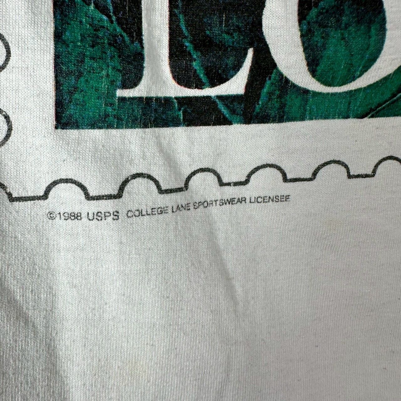 Vintage Vintage 1988 Love Flower USPS Stamp Graphic T-shirt Size US XL / EU 56 / 4 - 3 Thumbnail
