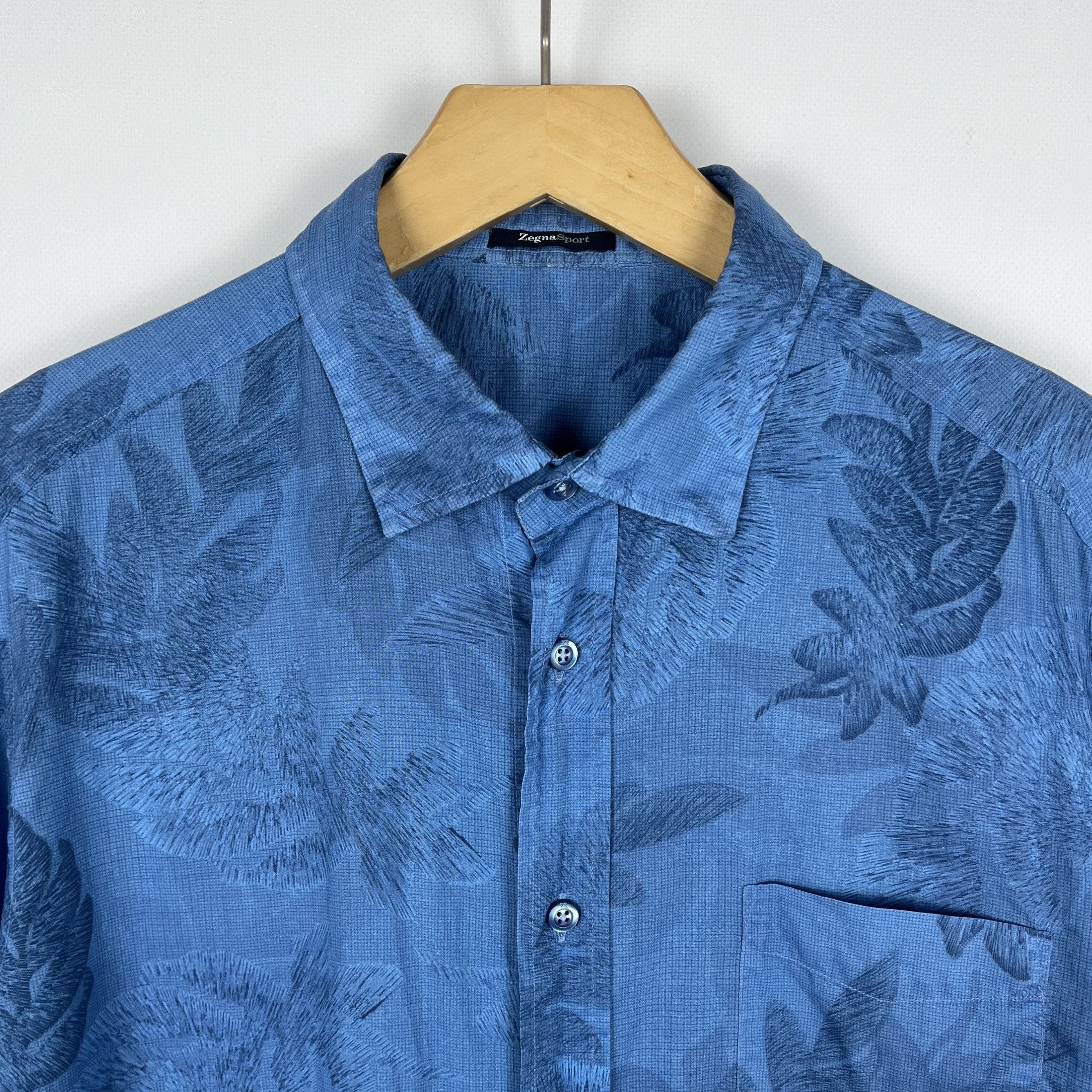 Ermenegildo Zegna Designer Ermenegildo Zegna Button Up Floral Pattern Shirt Size US M / EU 48-50 / 2 - 6 Thumbnail