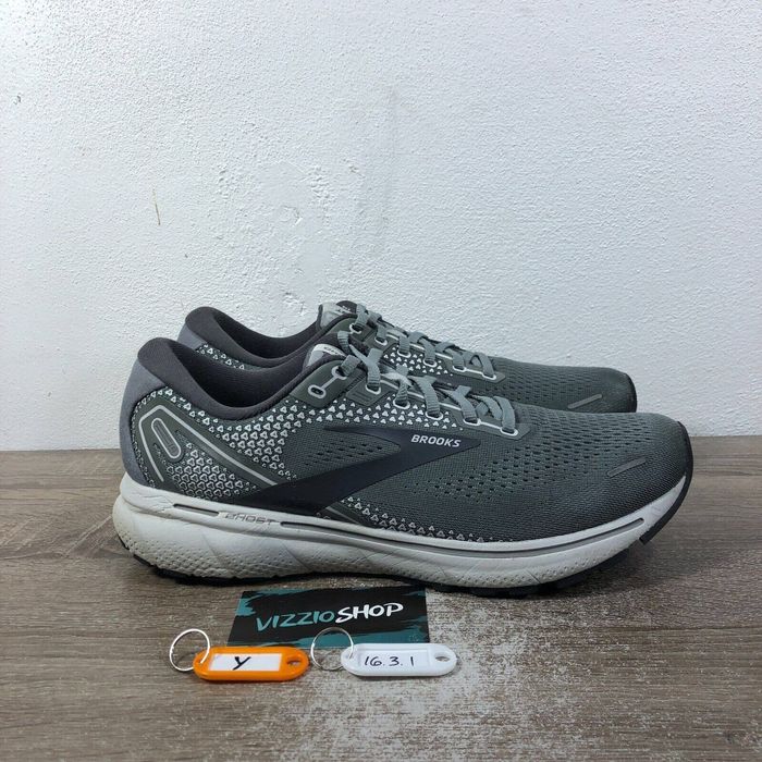 Brooks Brooks Ghost 14 Grey Alloy Oyster Running Men's 10 D Medium