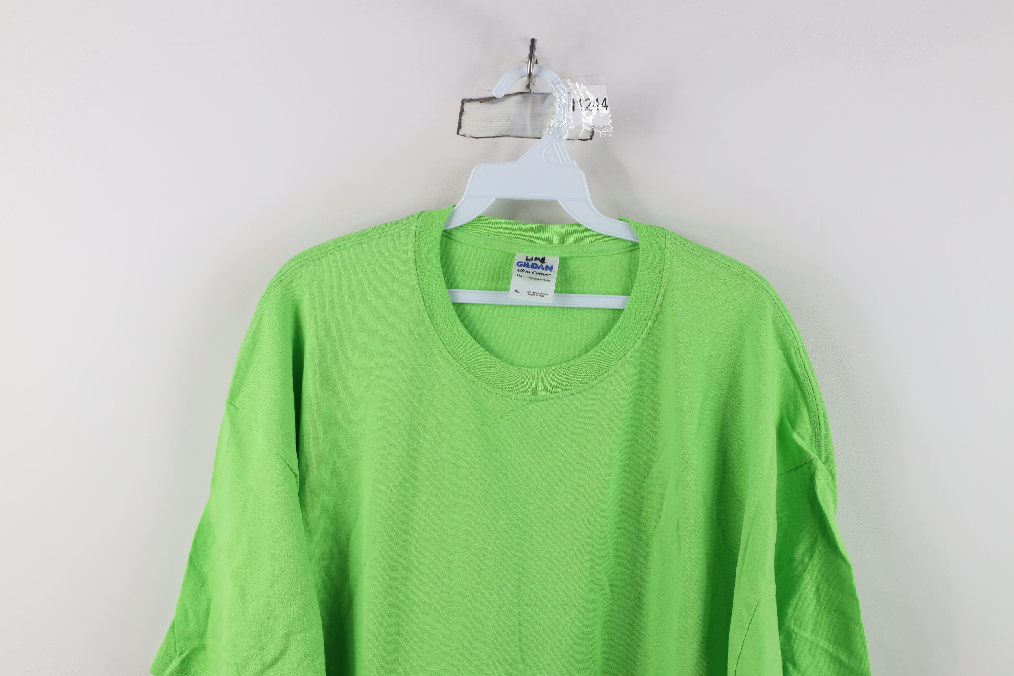 Vintage Vintage 90s Y2K Streetwear Short Sleeve T-Shirt Lime Green Size US XL / EU 56 / 4 - 2 Thumbnail