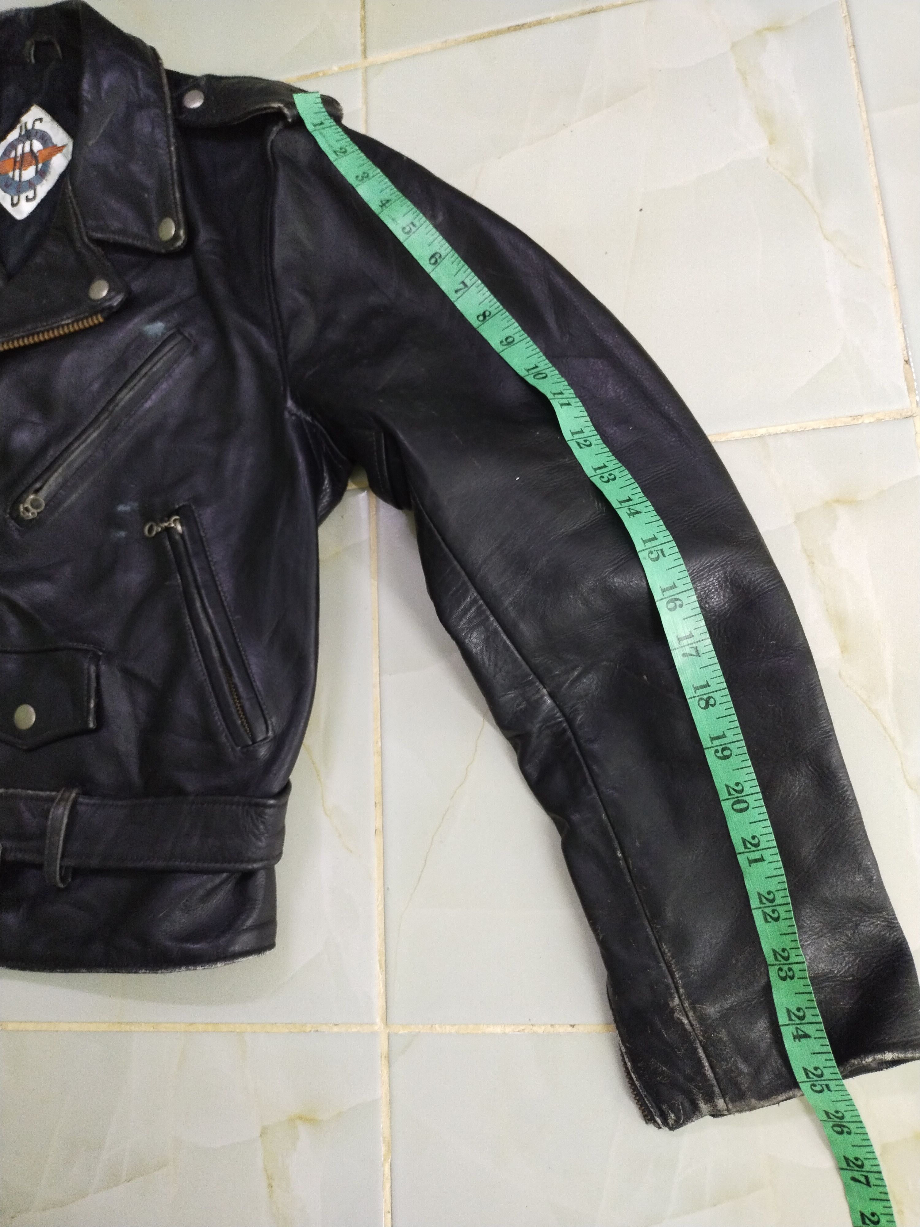 Genuine Leather Vintage Genuine Wear Double Leather Motorcycle Jacket Rare Size US M / EU 48-50 / 2 - 18 Thumbnail
