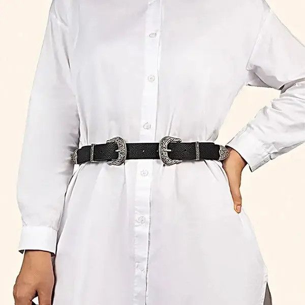 VIBE Four Seasons Western Style Three Piece Suit Lemon Denim Belt Size ONE SIZE - 3 Thumbnail
