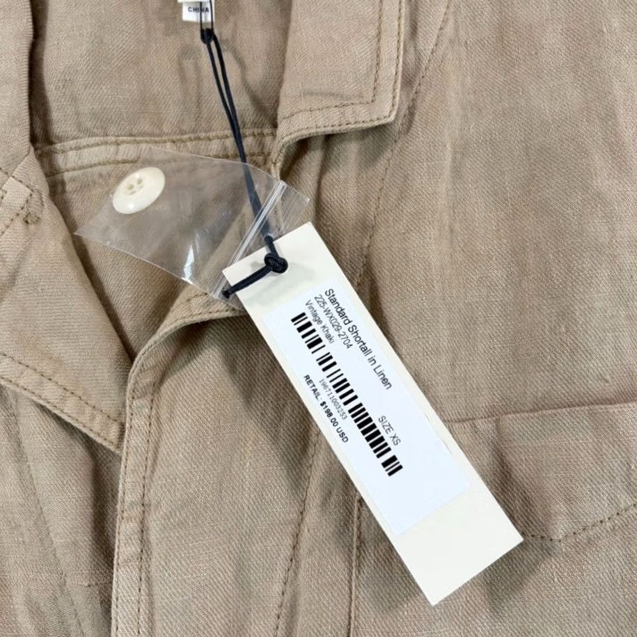 Alex Mill Alex Mill Standard Shortall Jumpsuit Women XS Vintage Khaki 100% Linen Size 26" / US 2 / IT 38 - 3 Thumbnail