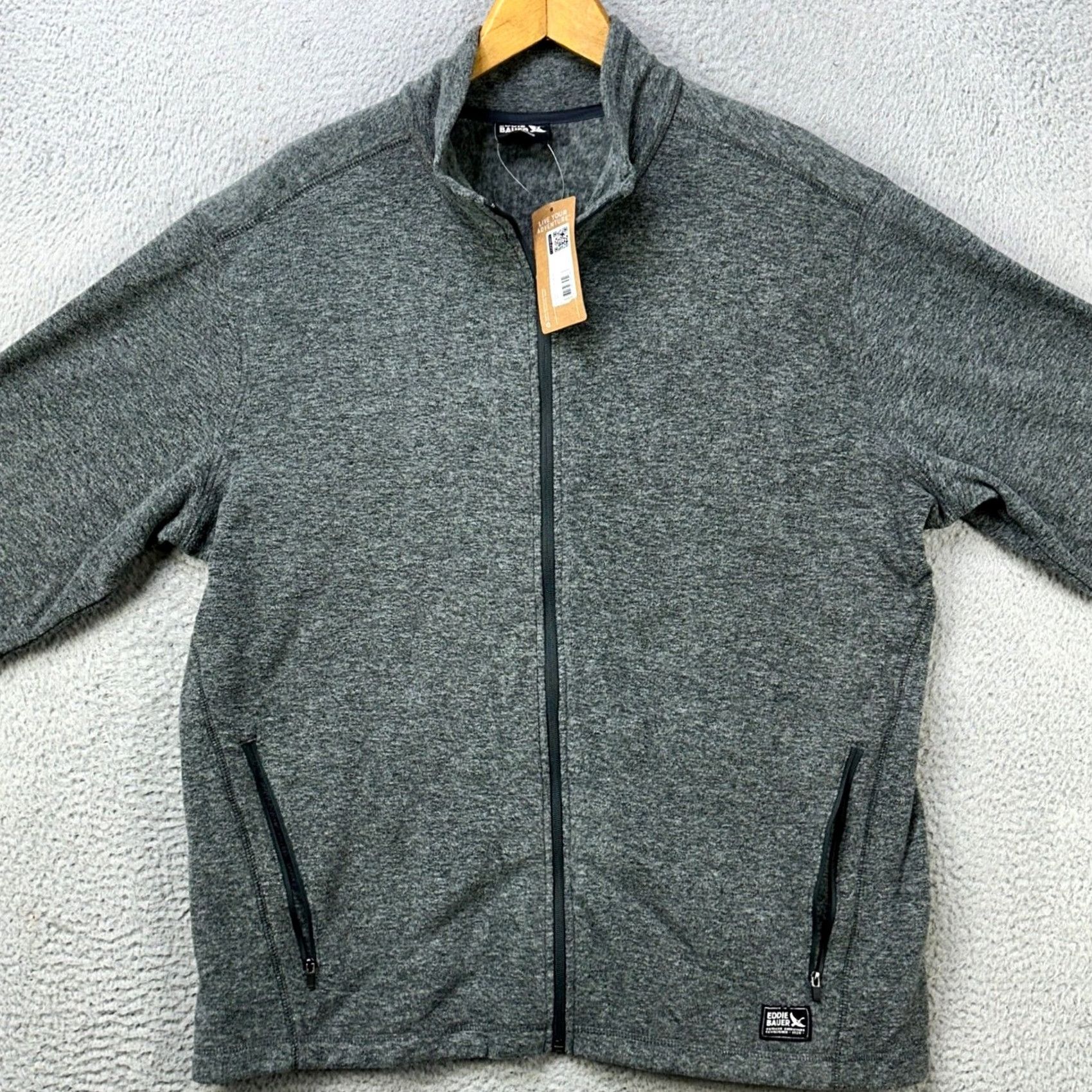 Eddie Bauer VINTAGE? No. Eddie Bauer Jacket Full Zip Mens XL Gray Long Sleeve Pockets Outdoor Logo NEW Size US XL / EU 56 / 4 - 3 Thumbnail