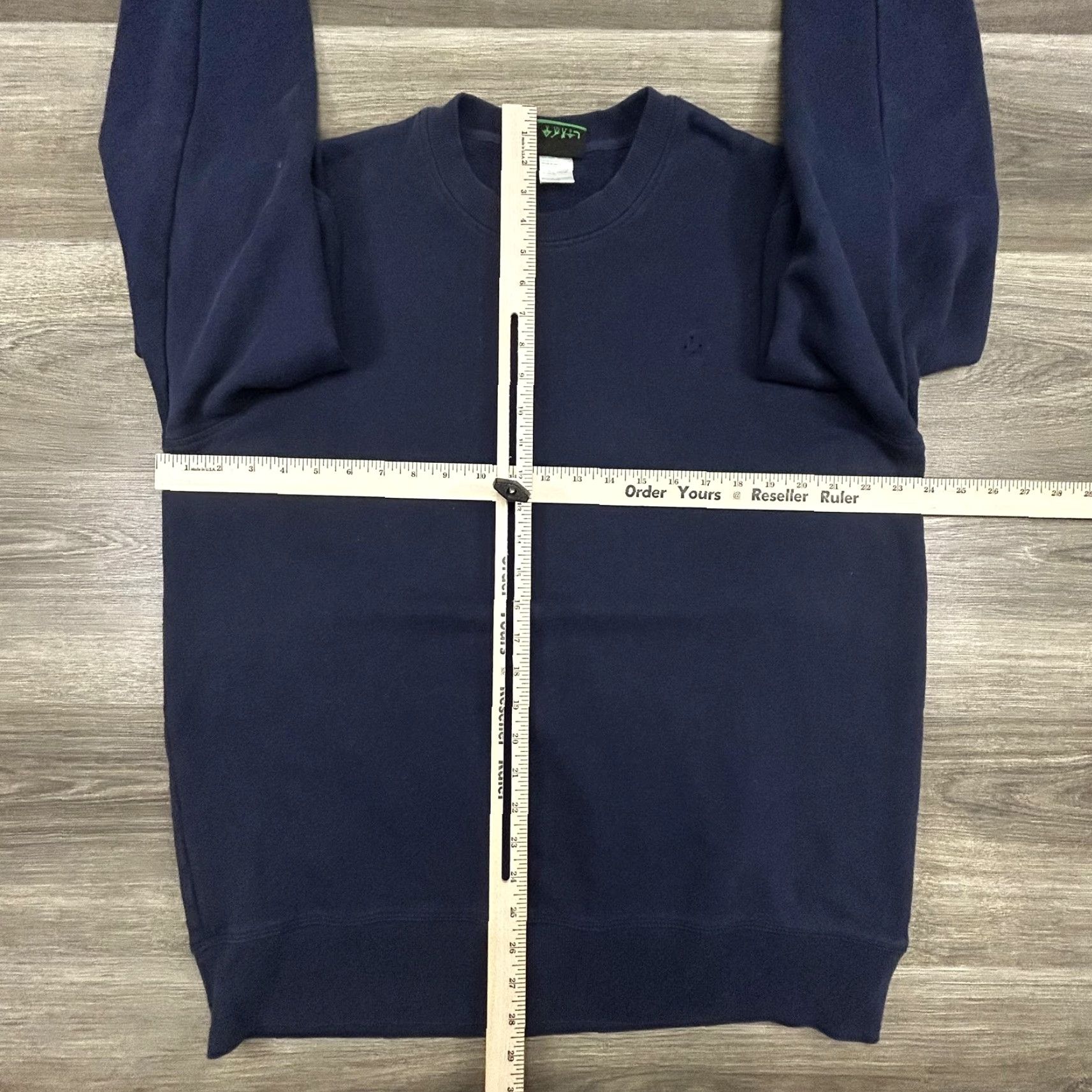 Vintage LRG Sweatshirt Mens L Navy Blue Graphic Print Gradient Tribal Sleeves Back Logo Streetwear Y2K Pullover Crew Neck Regular Fit Size US L / EU 52-54 / 3 - 6 Thumbnail