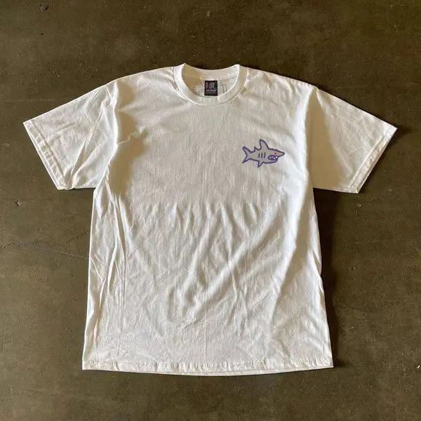 Japanese Brand Kiuchi x Itou Shark print retro all-match cotton tee Size US L / EU 52-54 / 3 - 4 Thumbnail