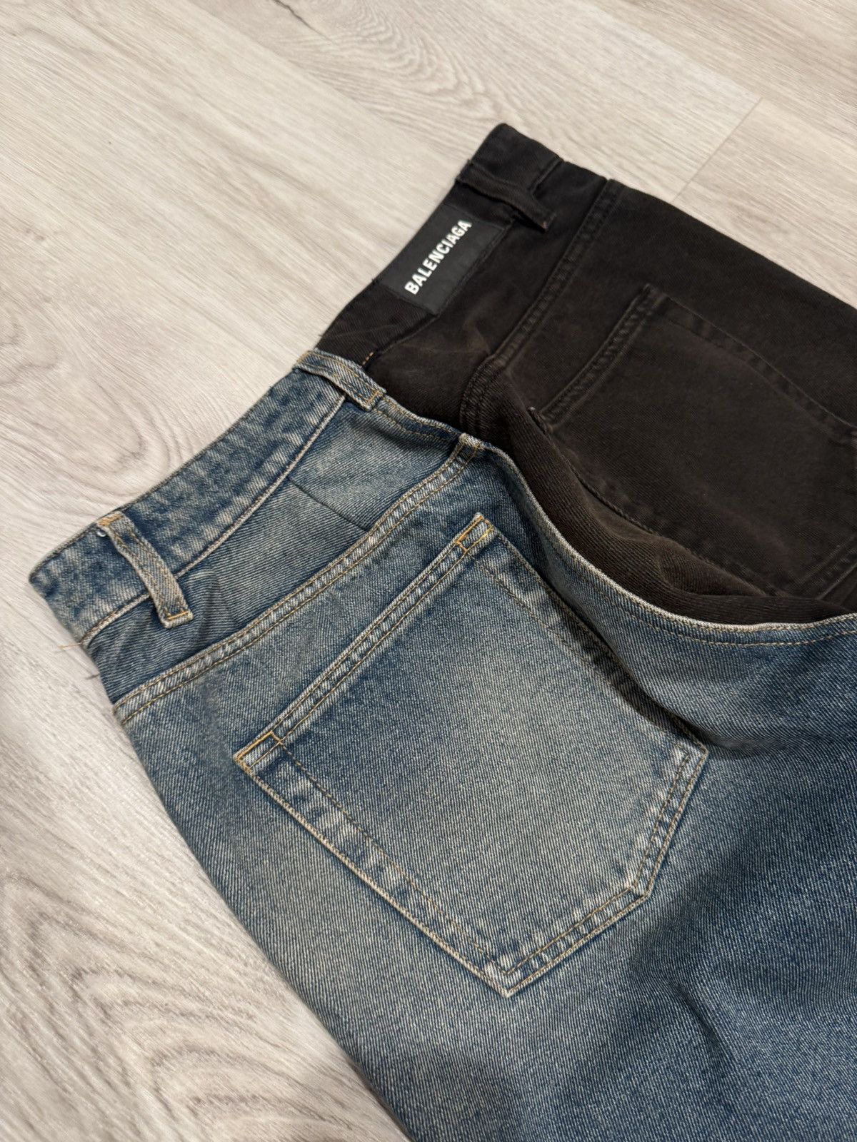 Balenciaga f/w 2019 split 50/50 denim!! Size US 28 / EU 44 - 5 Thumbnail