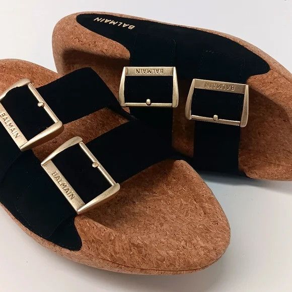 Balmain Balmain Womens Black Chunky Sole Flip Flop Sandals -EU37/US7 Size US 7 / IT 37 - 6 Thumbnail