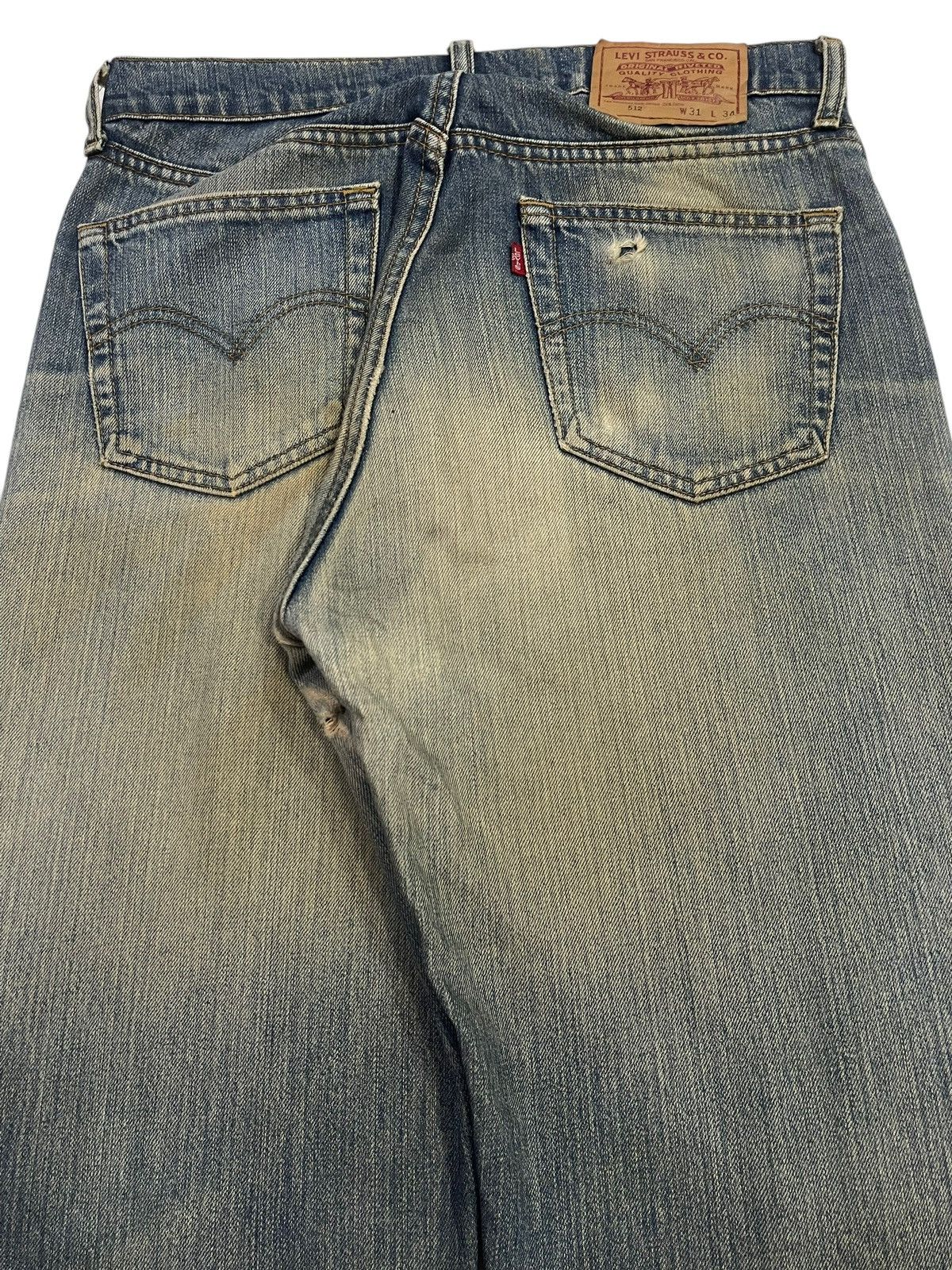 Levi's Vintage 90s Levis 512 Mud Wash Distress Style Loose Jeans Size US 31 - 6 Thumbnail