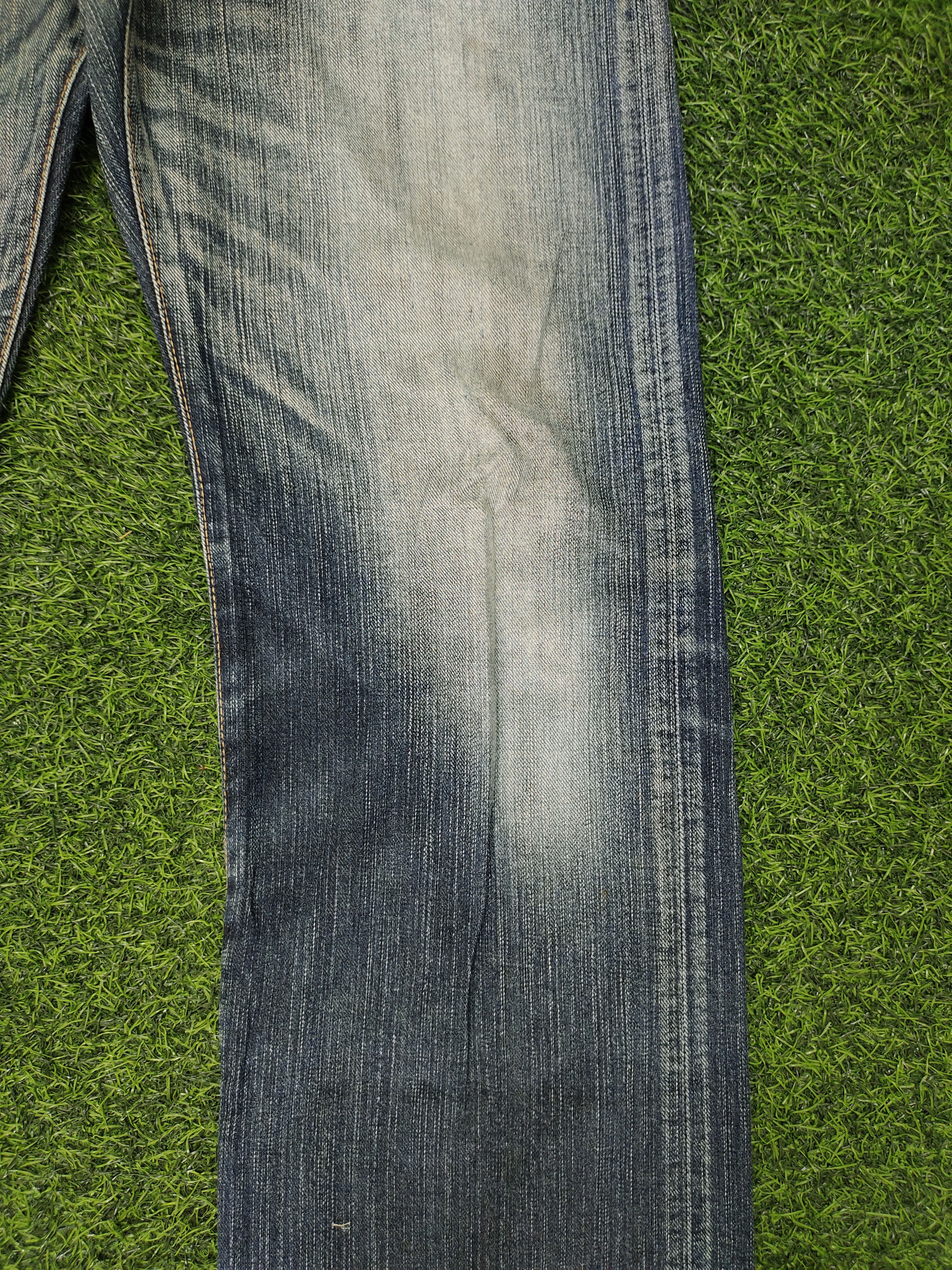 If Six Was Nine Vintage 90s Edwin Xv Distress Faded Clawmark Denim Jeans Size US 32 / EU 48 - 4 Thumbnail