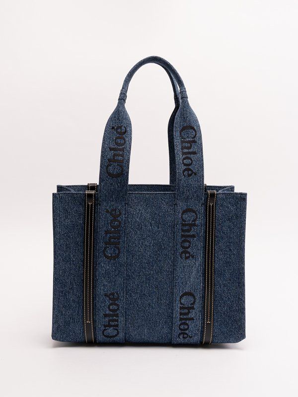 Chloe o1loc1c10226 Size: OS / Woody Medium Bag in Denim Size ONE SIZE - 2 Thumbnail