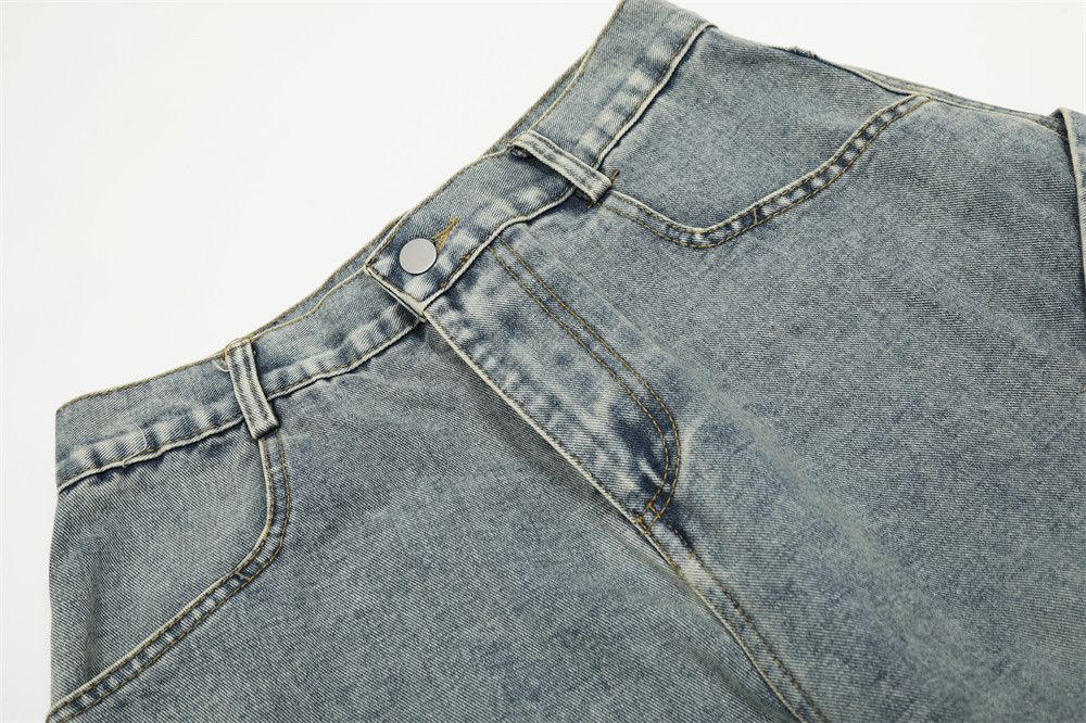 Jean Men's loose distressed washed punk workwear scimitar jeans Size US 32 / EU 48 - 3 Thumbnail
