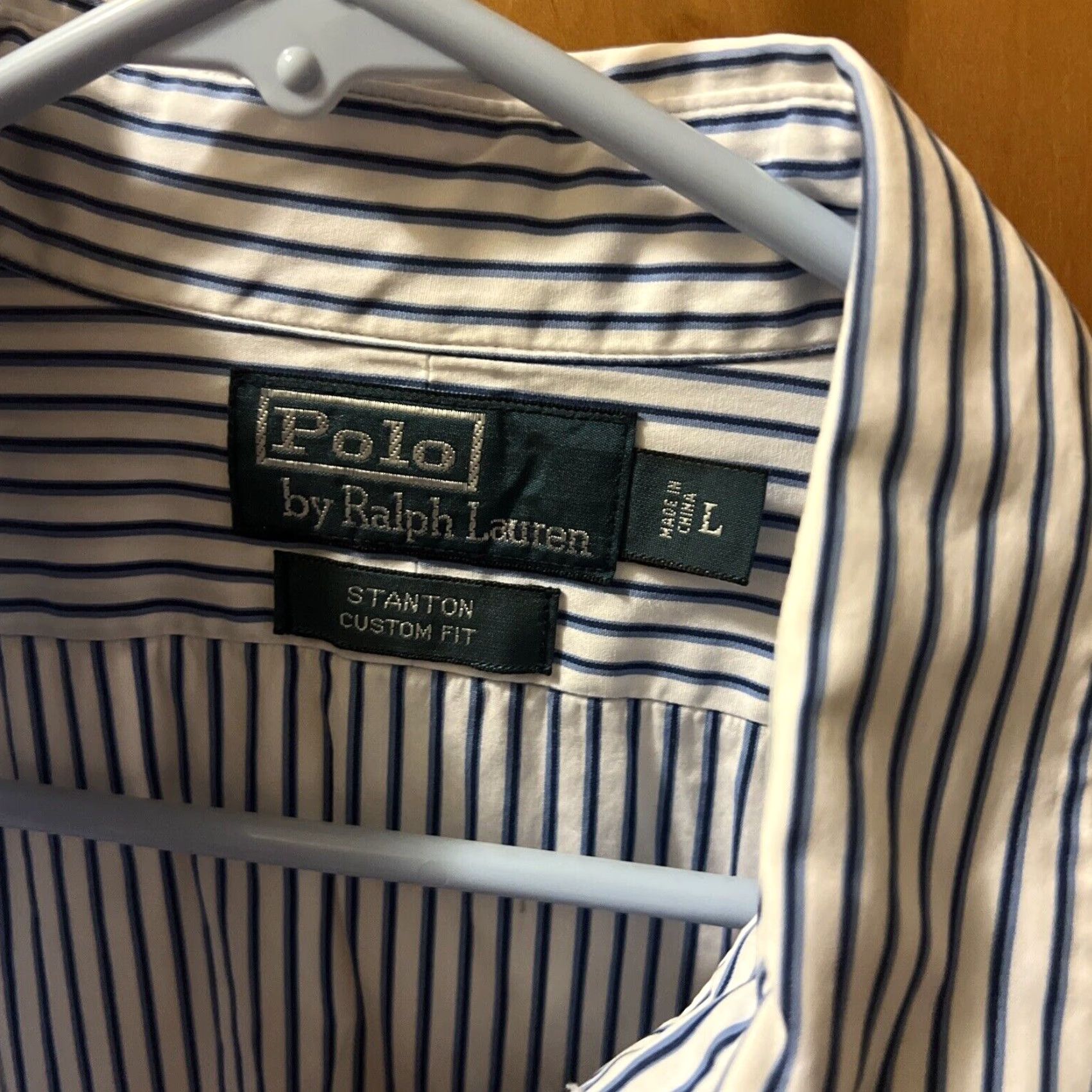 Ralph Lauren VINTAGE Polo Ralph Lauren Men's Shirt Large Pink Stripe Cotton Casual Long Sleeve Classic Fit Size US L / EU 52-54 / 3 - 2 Thumbnail