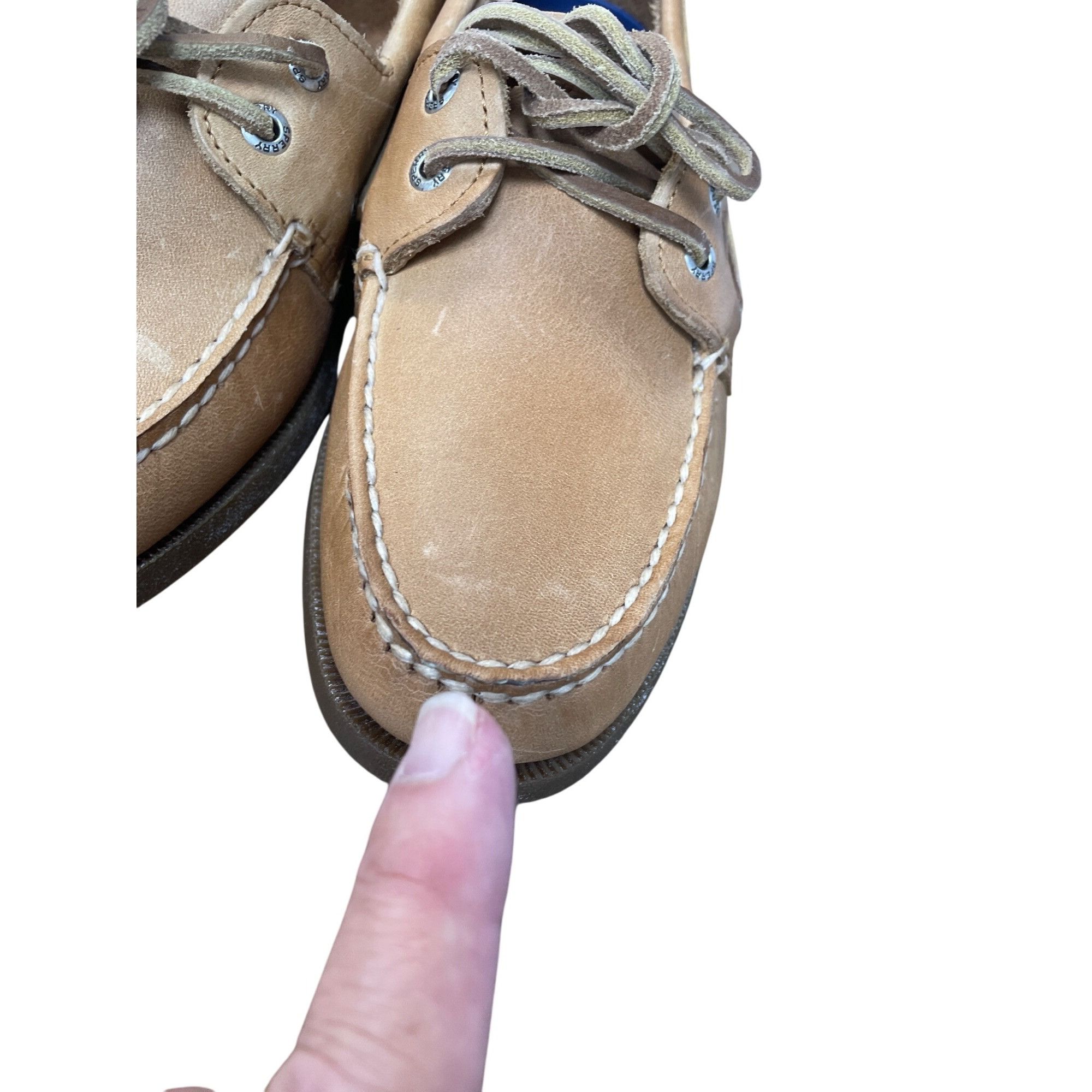 Sperry Sperry Mens Tan Leather Boat loafers Shoes Size 7.5M SKU 925 Size US 7.5 / EU 40-41 - 15 Thumbnail