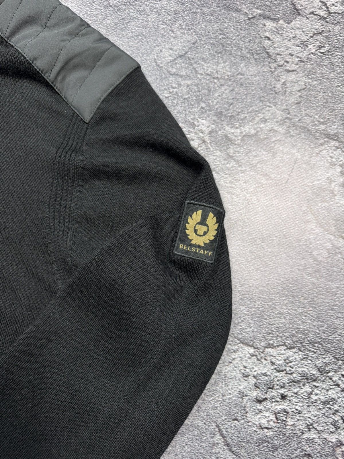Belstaff Belstaff Quarter-Zip Hybrid Knit Pullover Size US XXL / EU 58 / 5 - 3 Thumbnail