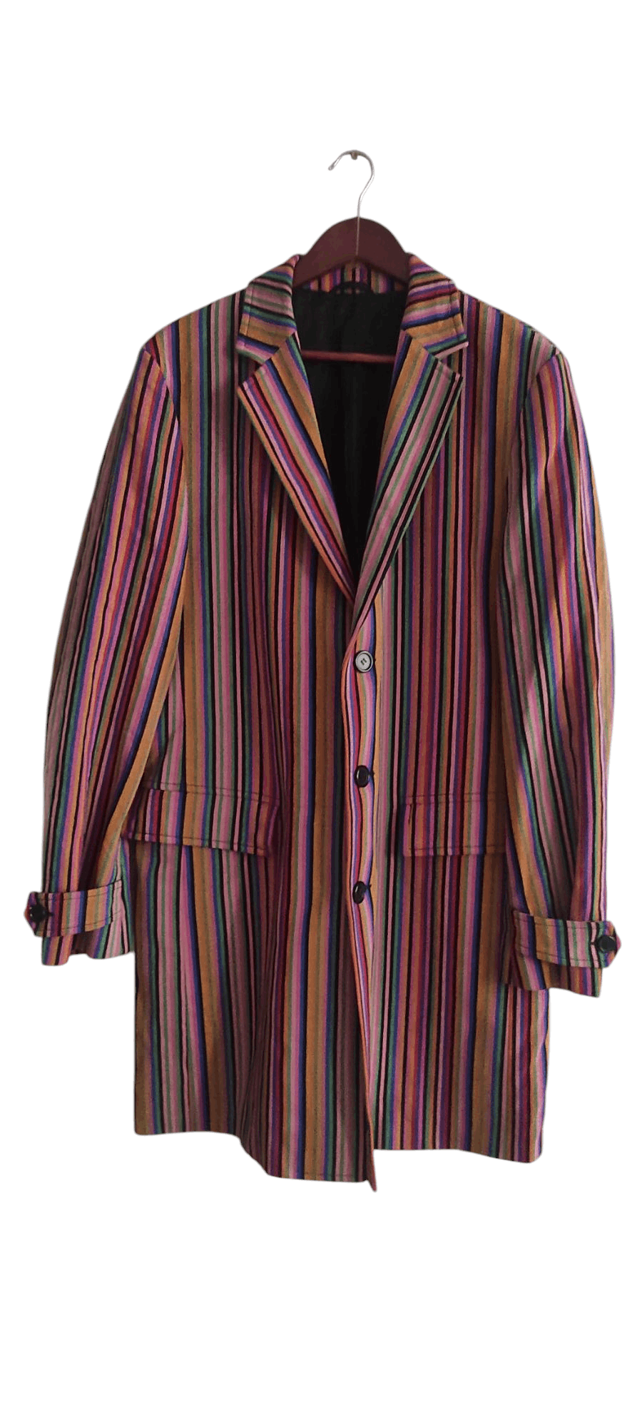 Hugo × Hugo Boss Hugo Boss Women Coat Fitted Velvet Multicolor Stripe Italian Size L / US 10 / IT 46 - 2 Thumbnail