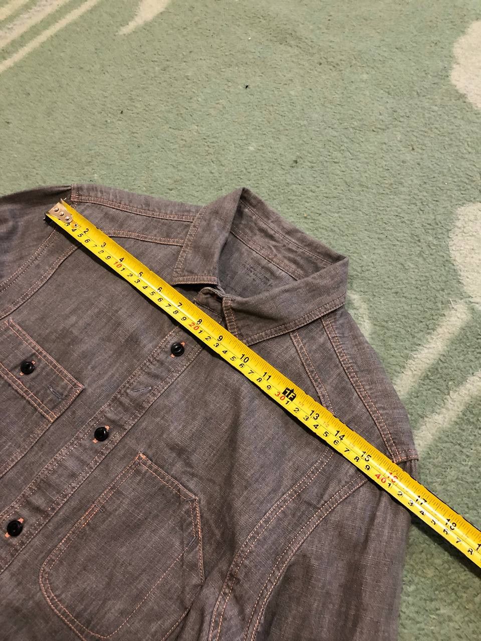 Allsaints Vintage Allsaints denim Shirt crazy Y2K streetwear Size US S / EU 44-46 / 1 - 7 Thumbnail