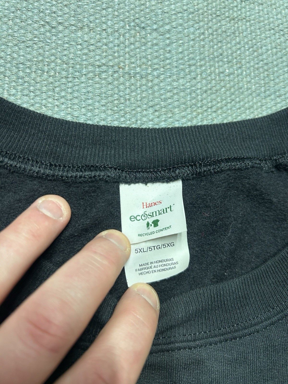 Hanes Hanes eco smart crewneck sweatshirt blank blac soft cozy 5XL Size US XXL / EU 58 / 5 - 5 Thumbnail