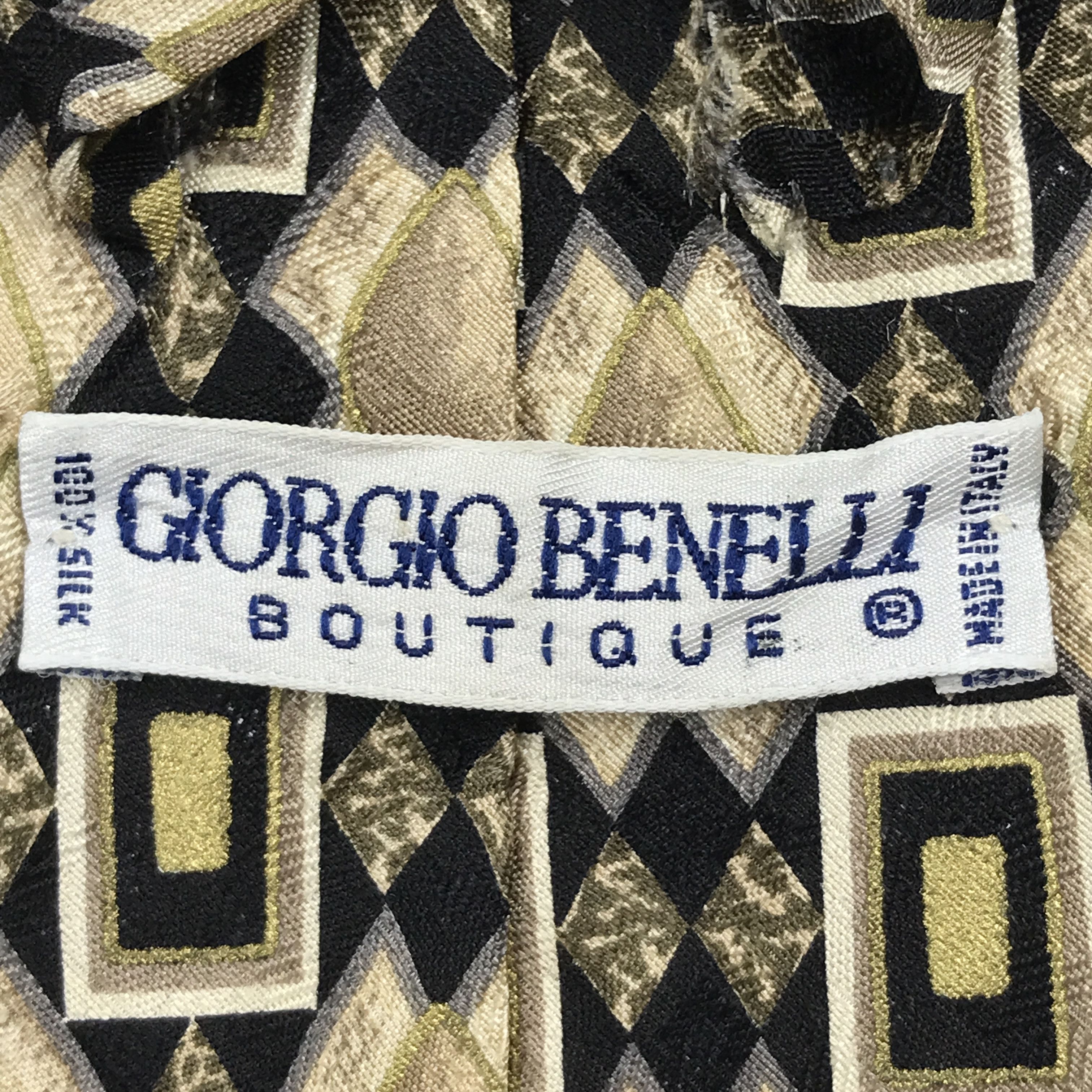 Vintage Vintage Giorgio Benelli Silk Necktie Size ONE SIZE - 8 Thumbnail